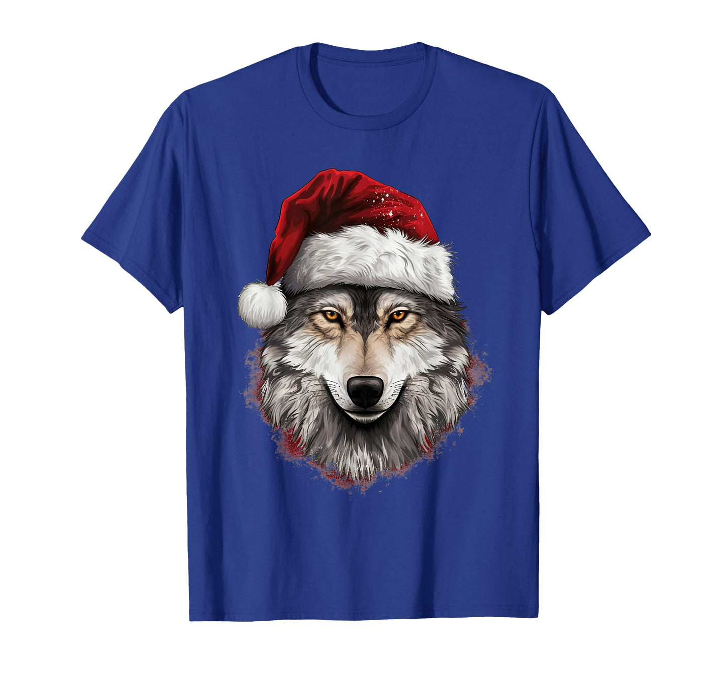 Wolf Christmas Funny Xmas Gift Animal Lovers Men Women Kids T-Shirt