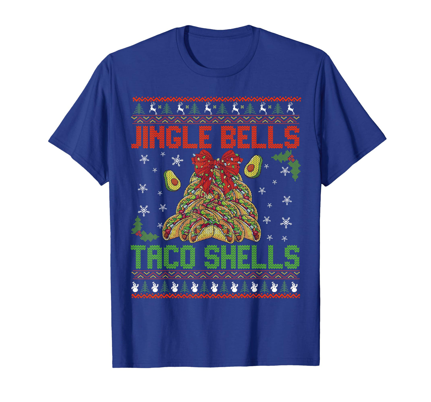 Jingle Bells Taco Shells Groovy Christmas Ugly Xmas Family T-Shirt