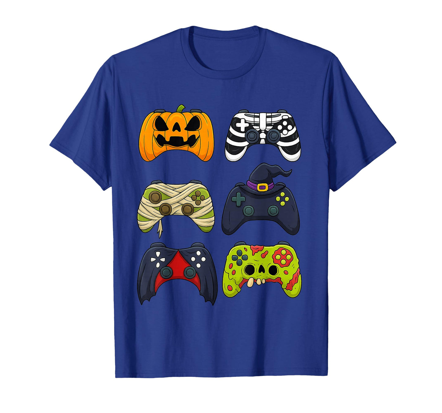Halloween Skeleton Zombie Gaming Controllers Mummy Boys Kids T-Shirt