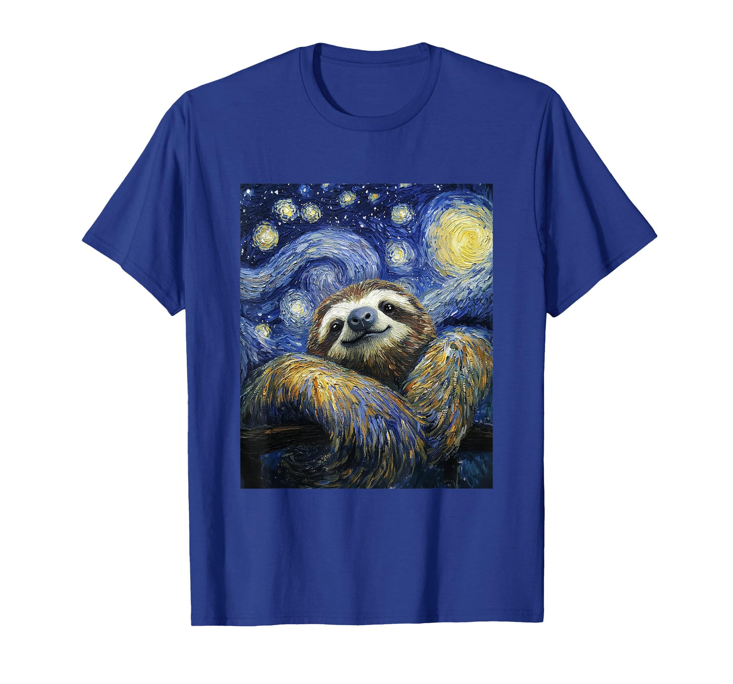 Sloth Graphic - Van Gogh Style - Starry Night T-Shirt