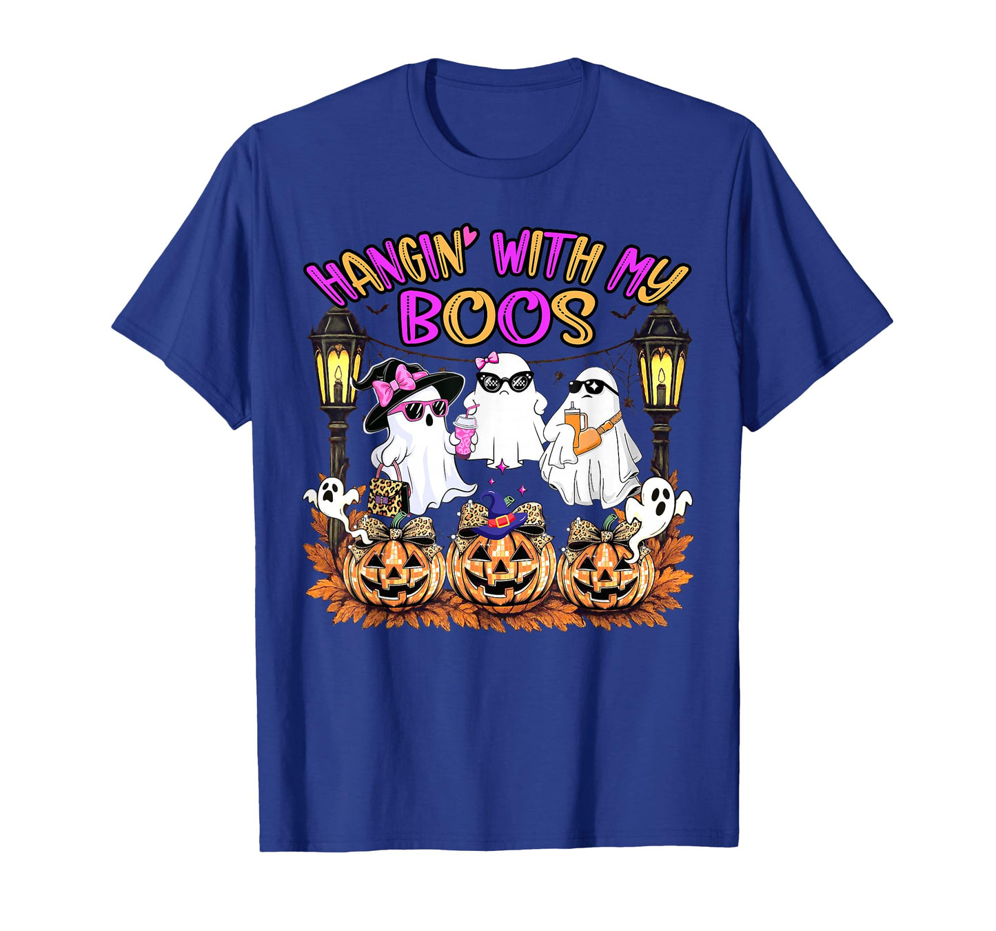Hangin' with My Boos Funny Boujee Ghosts Halloween Costume T-Shirt