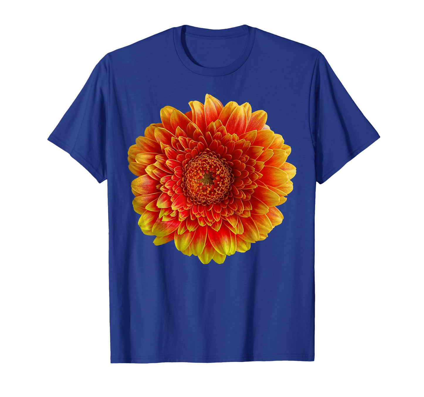 Red Orange Yellow Gerber Daisy Flower Blossom Gardener T-Shirt