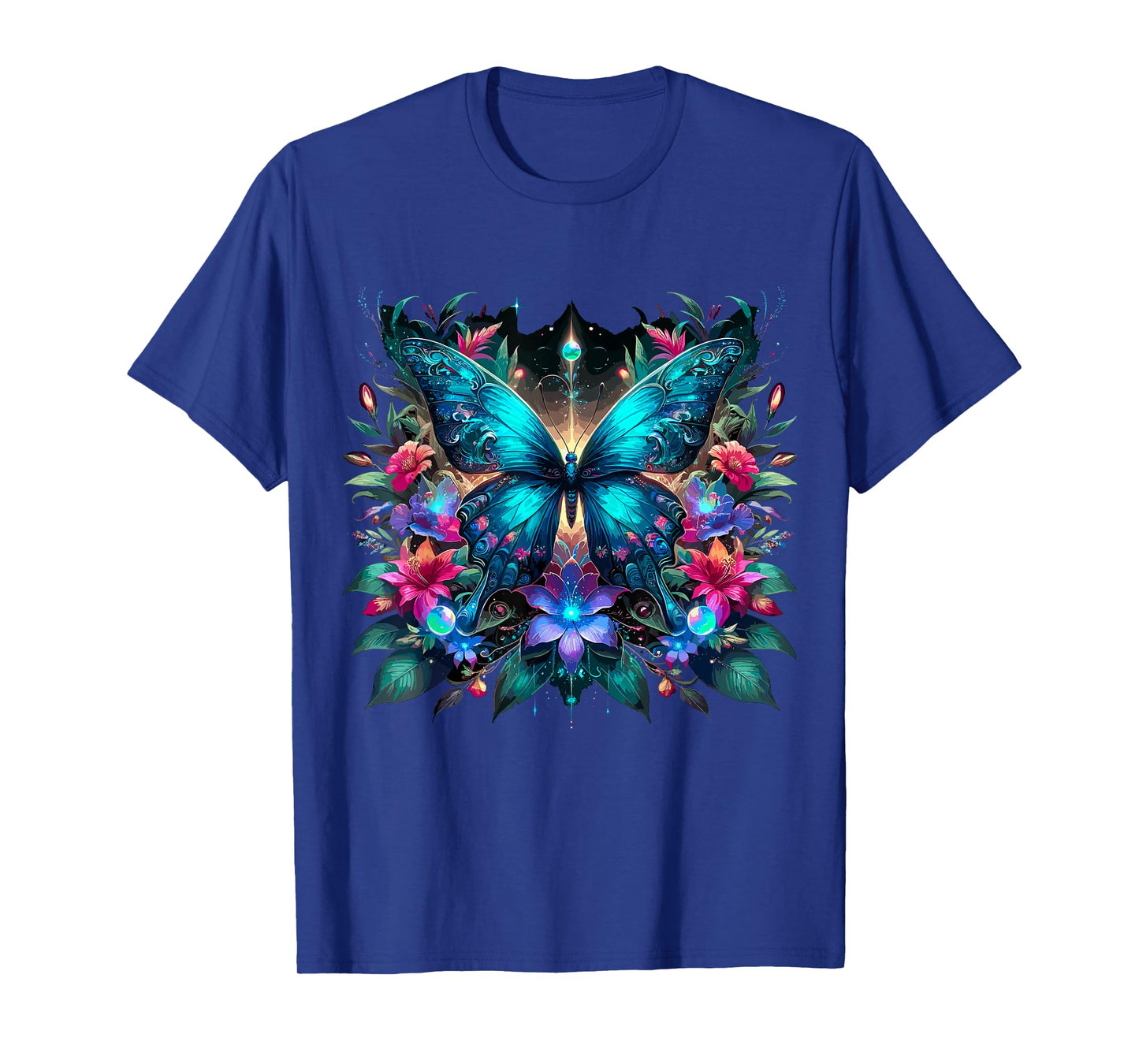 Magical Butterfly and Flowers T-Shirt