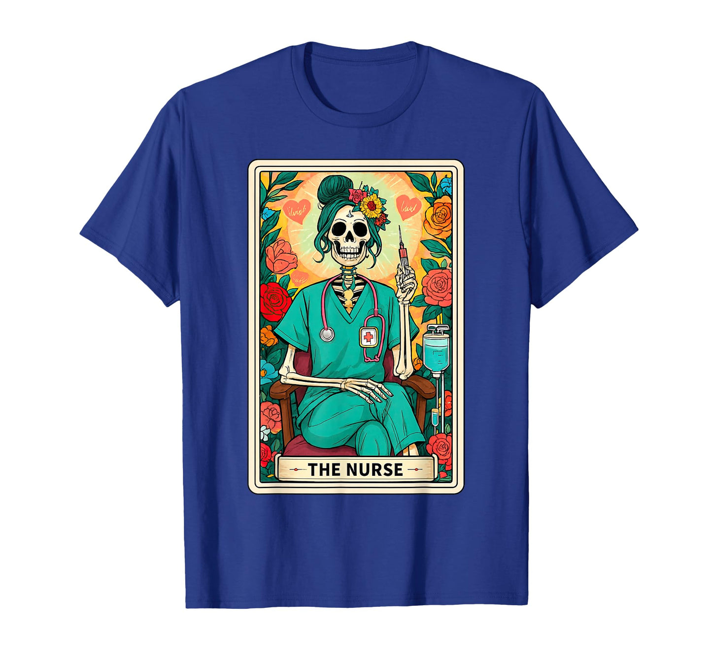 The Nurse Skeleton Tarot Card Funny Nursing Nurse RN LPN NP T-Shirt