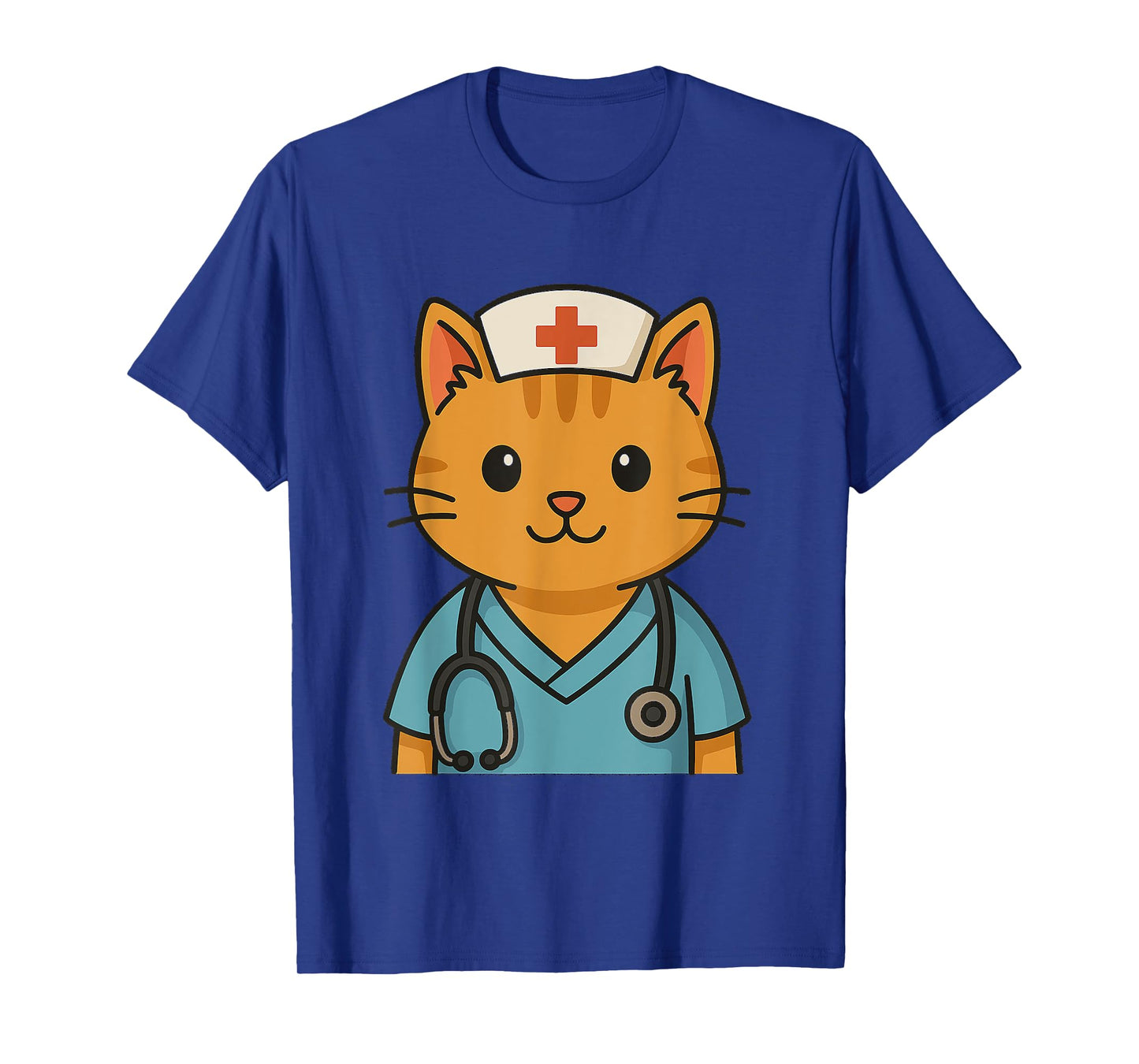 Adorable Cat Nurse Design for Animal Lovers Funny Cats Lover T-Shirt for Men Women