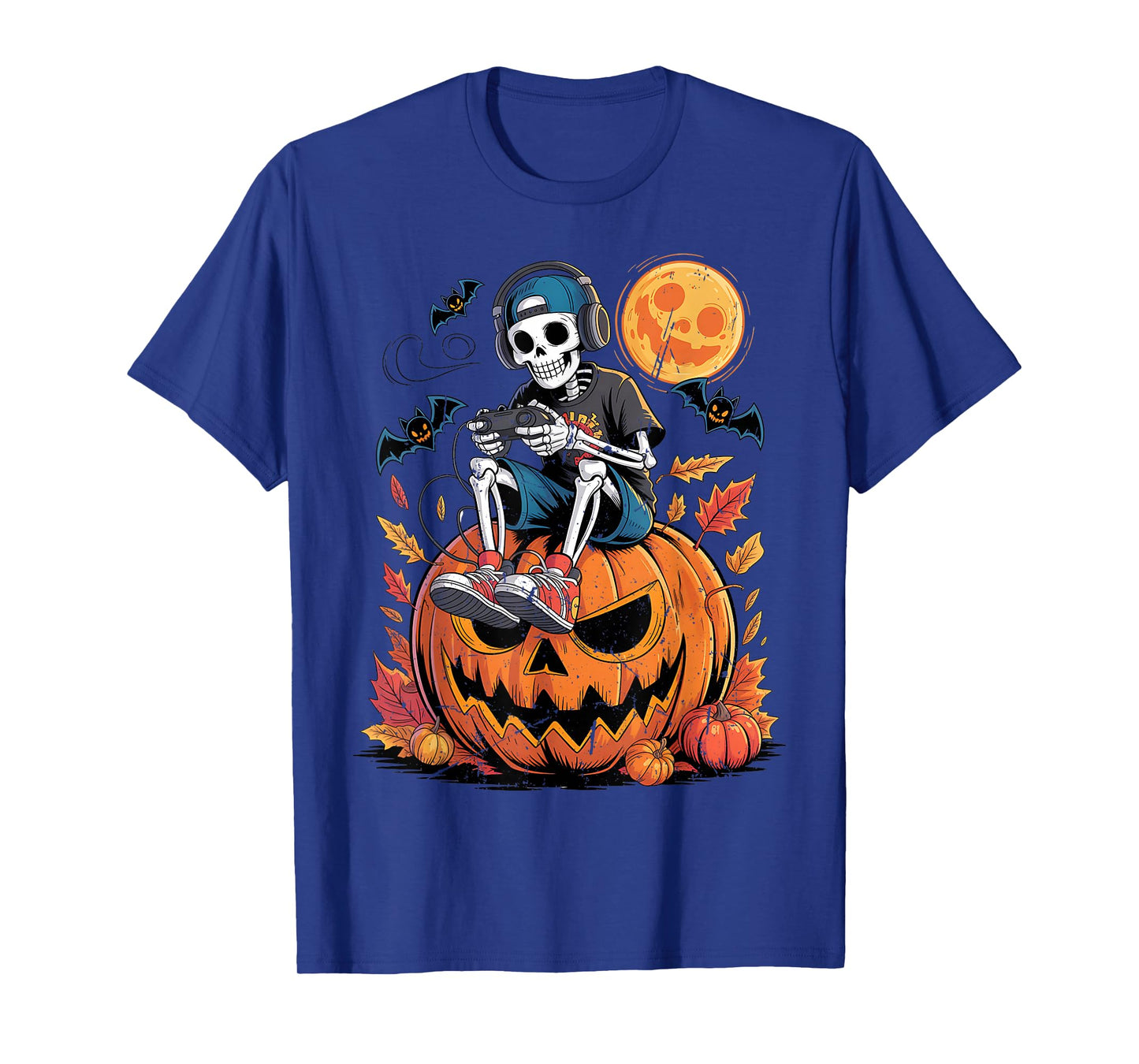 Skeleton Gamer Headphone Funny Halloween Gaming Lovers T-Shirt