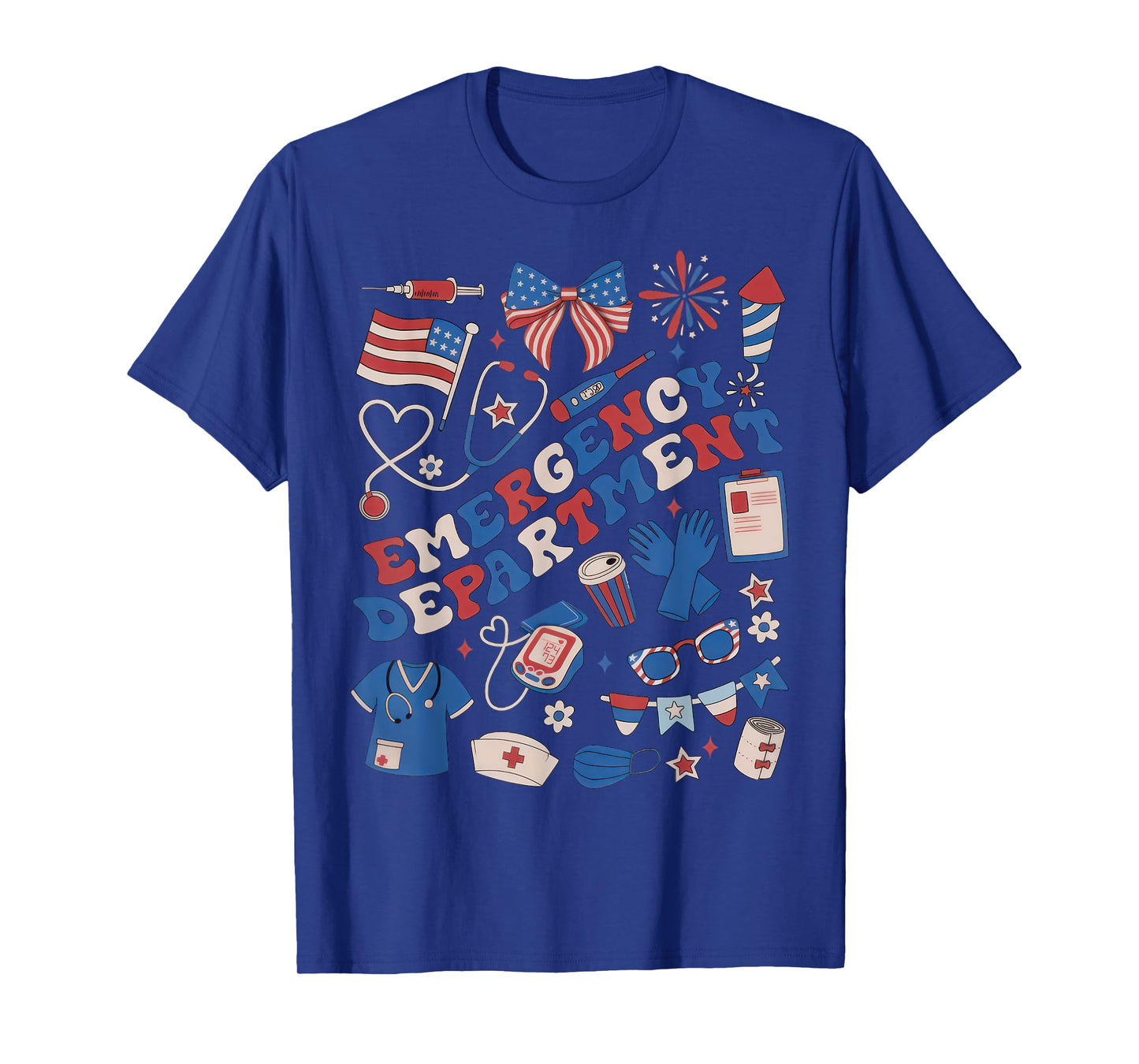 Emergency Department 4th of July USA Emergency Room Nurse T-Shirt