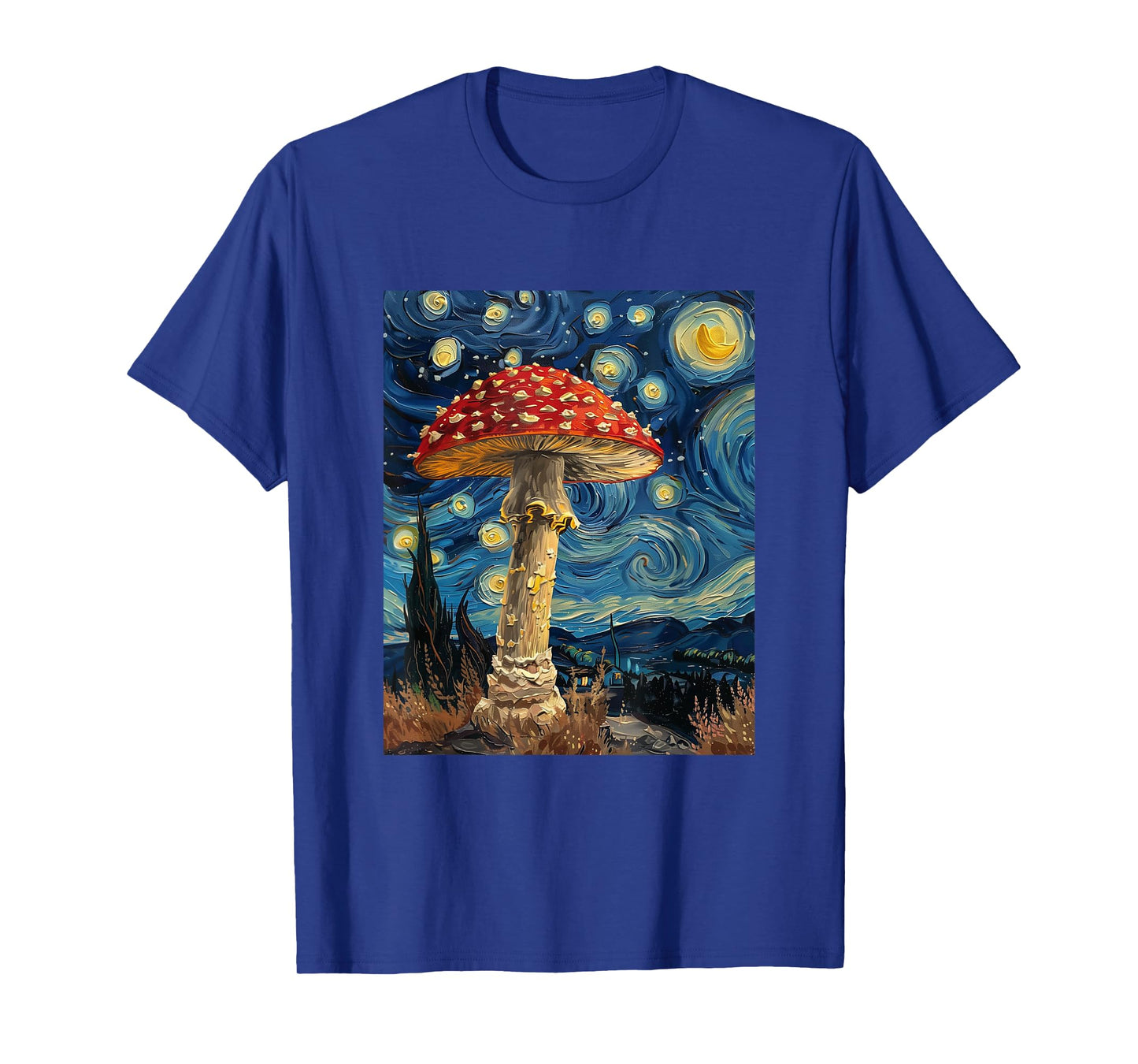Mushroom - Van Gogh Style - Starry Night T-Shirt