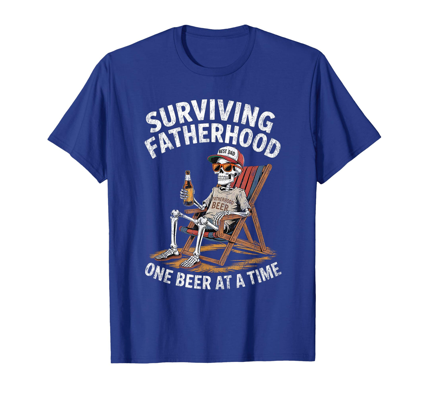 Surviving Fatherhood Funny Skeleton Beer Drinking Lover T-Shirt
