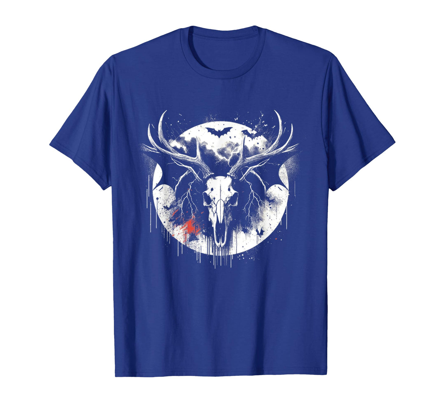Deer Skull Bat - Creepy Deer Monster Halloween Lover T-Shirt