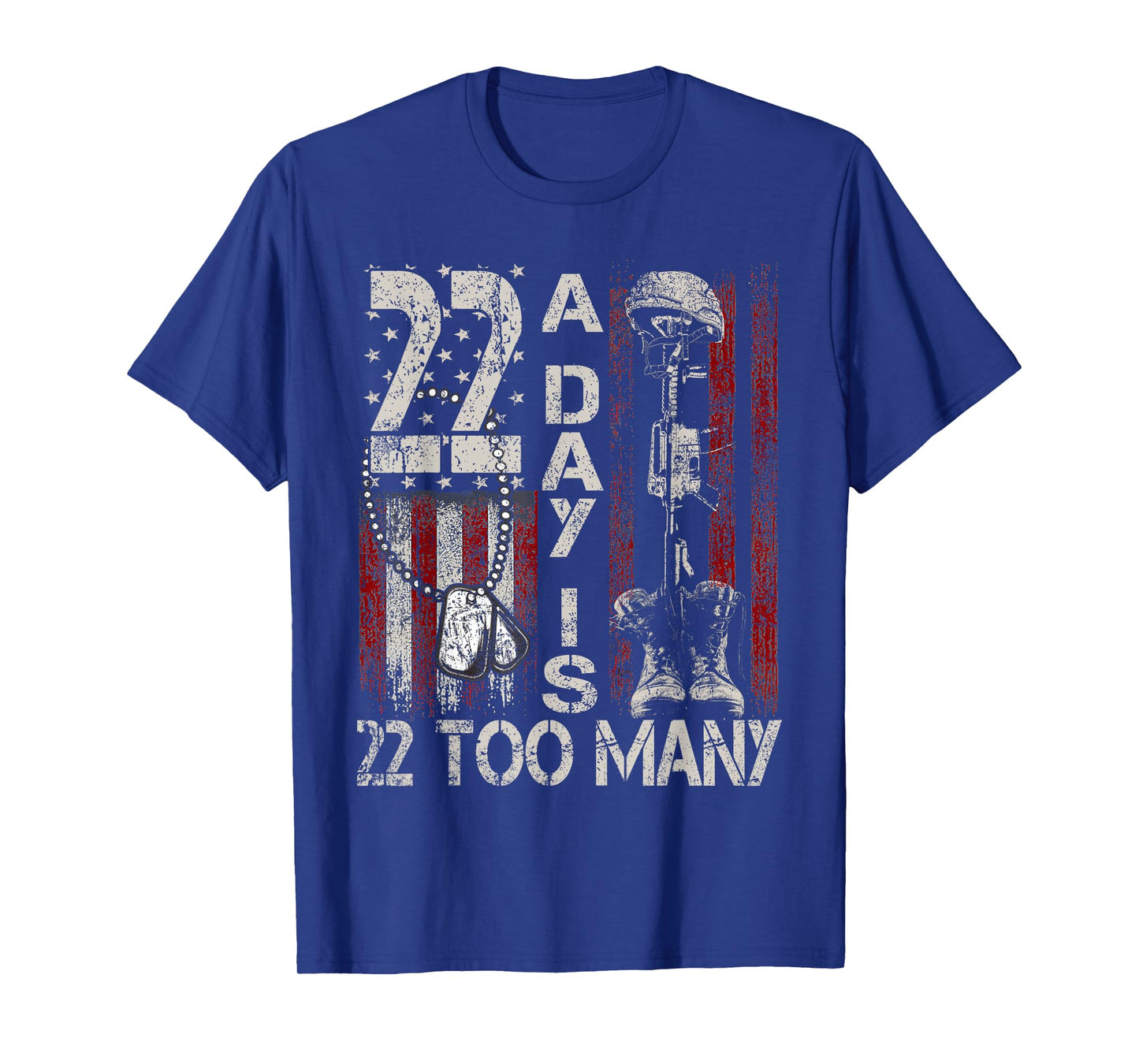 Veteran Lives Matter Suicide Awareness Ptsd Veteran 22 Day T-Shirt