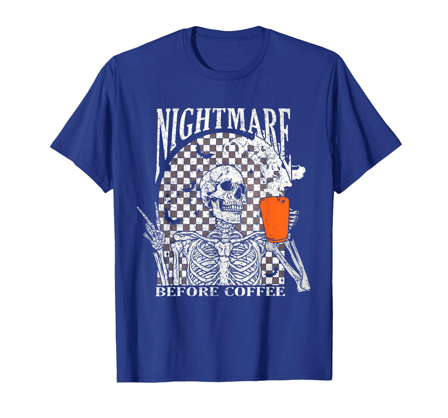 Skeleton Nightmare Before Coffee for Caffeine Fans Halloween T-Shirt