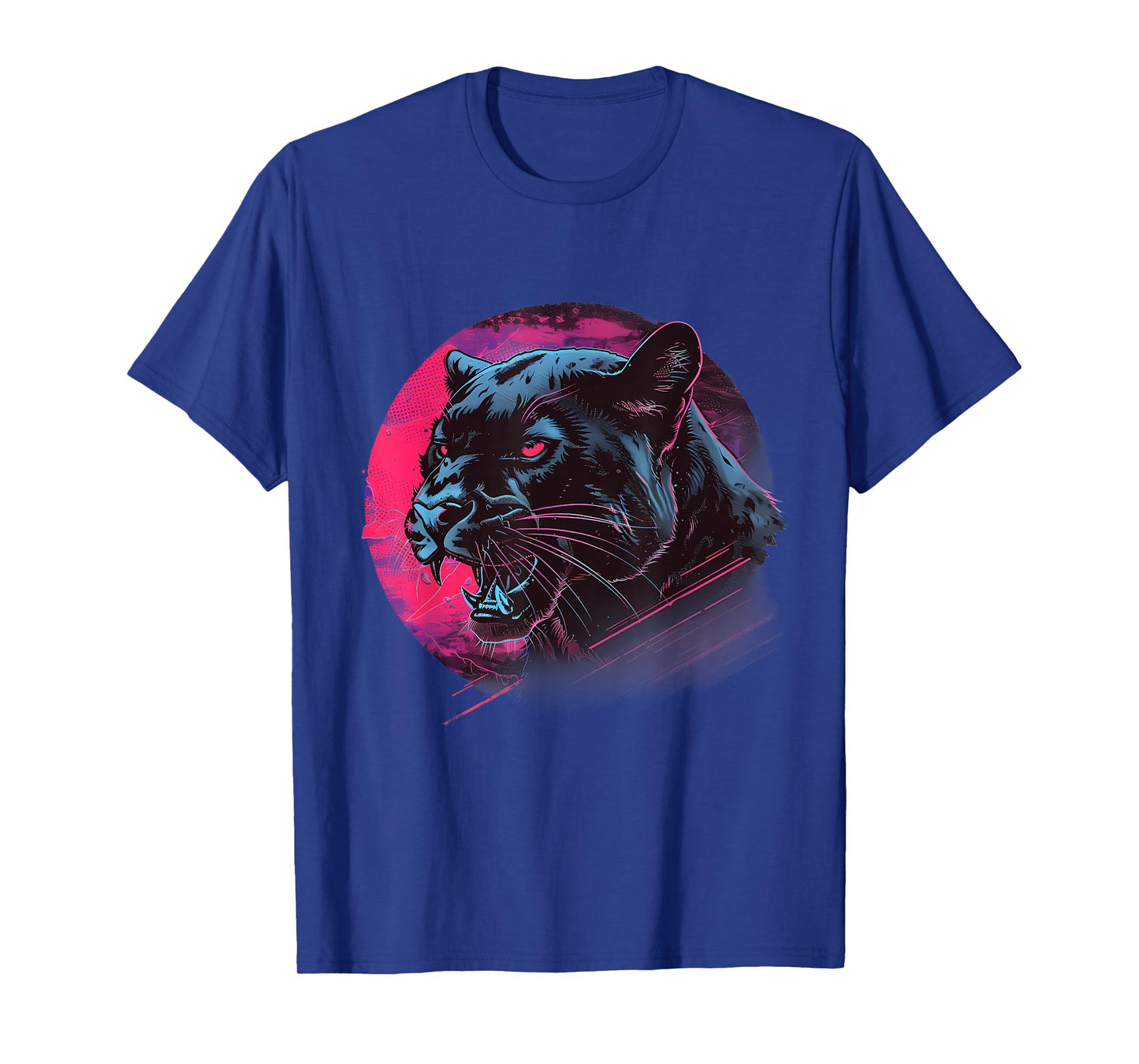Panther Wildlife Portrait Colourful Nature Panther Lover T-Shirt