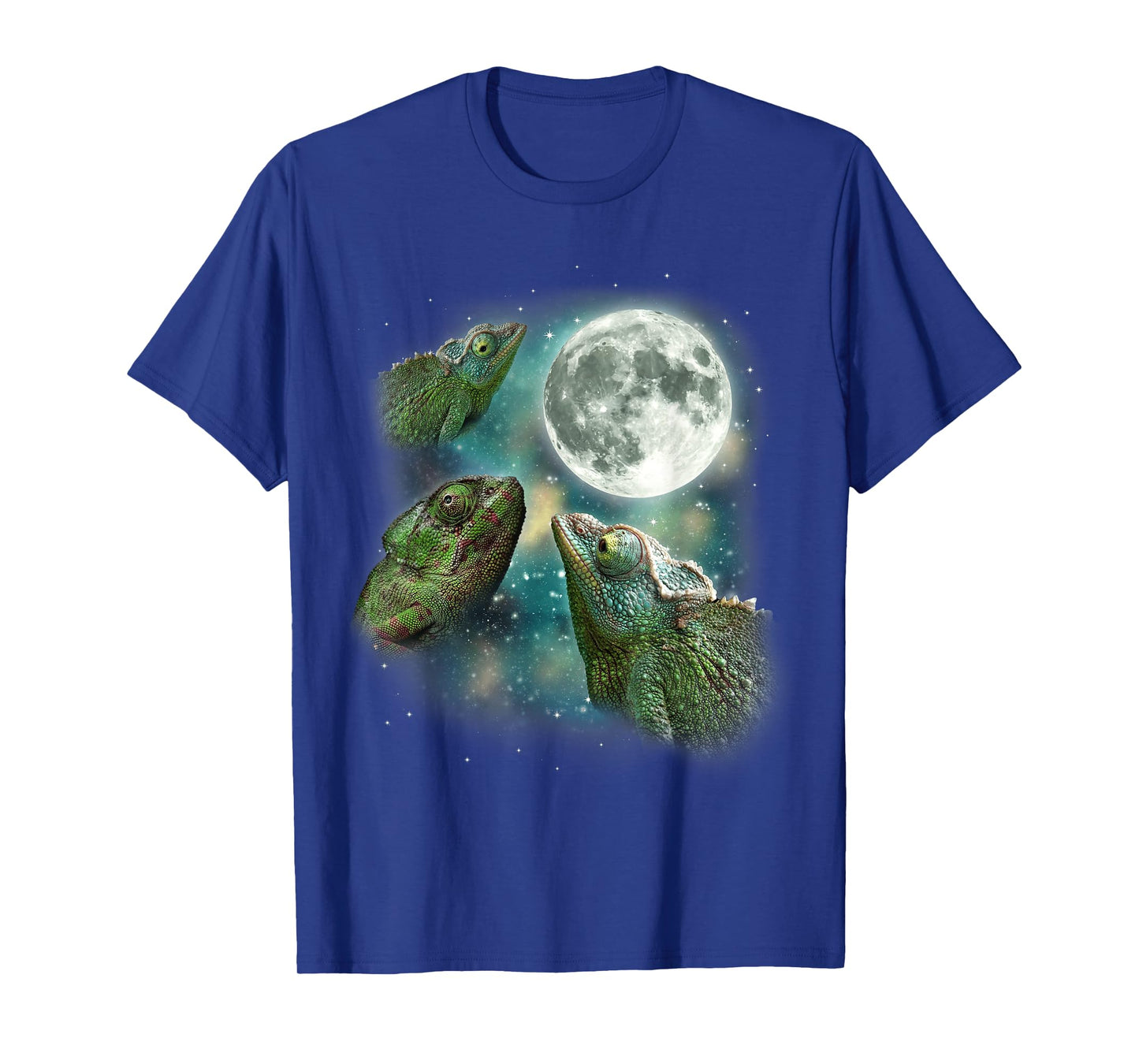 Three Chameleon Moon | 3 Magic Forest Reptile Jungle Animal T-Shirt