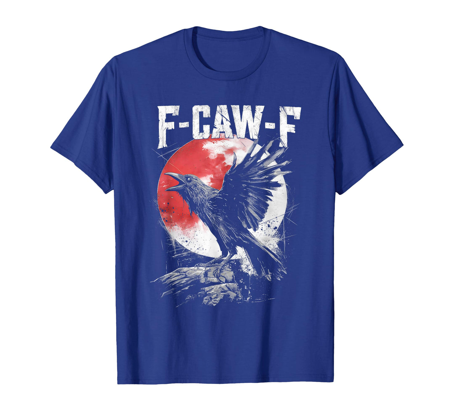 F Caw F Crow Moon F-Caw-F Grunge Funny Bird Cawing T-Shirt