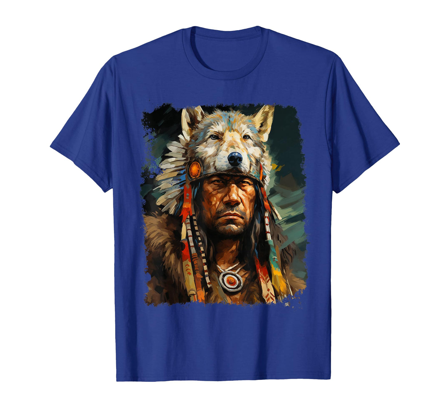 Wolf Native American Mens T-Shirt