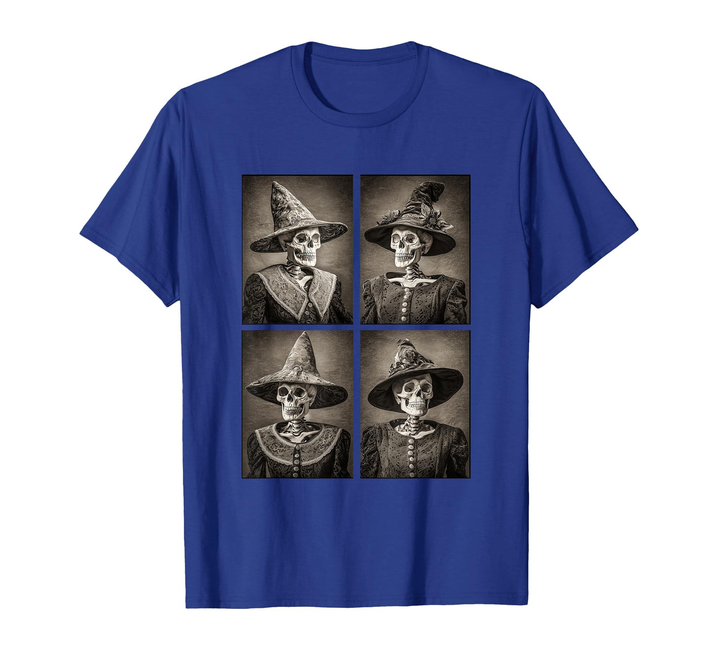 Vintage Witch Skeletons Funny Halloween Gothic Witches Goth T-Shirt