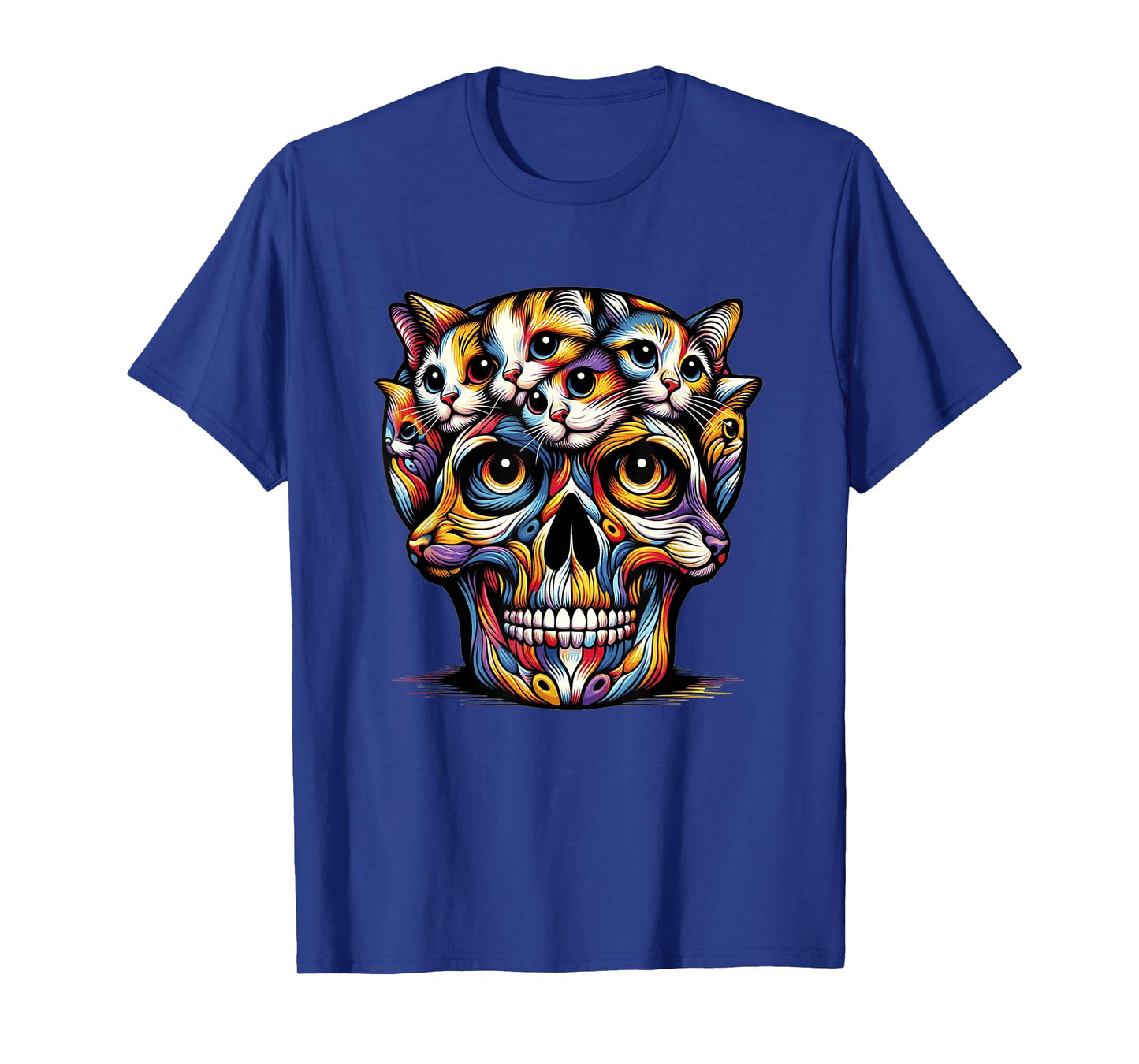 Funny Halloween Cat skulS Kitty Skeleton Cat Lover T-Shirt