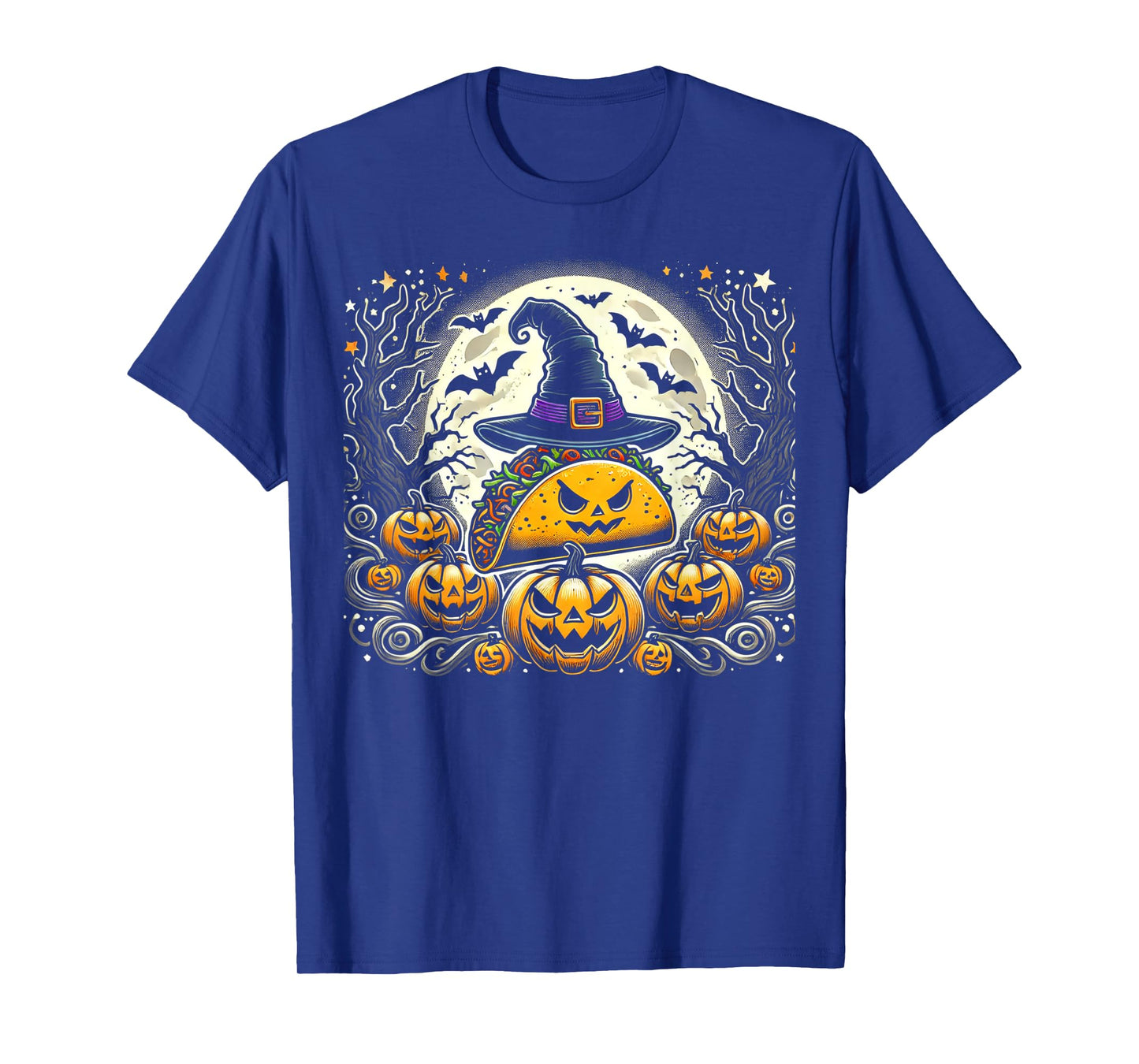 Taco Witch Halloween - Spooky Pumpkin Art T-Shirt