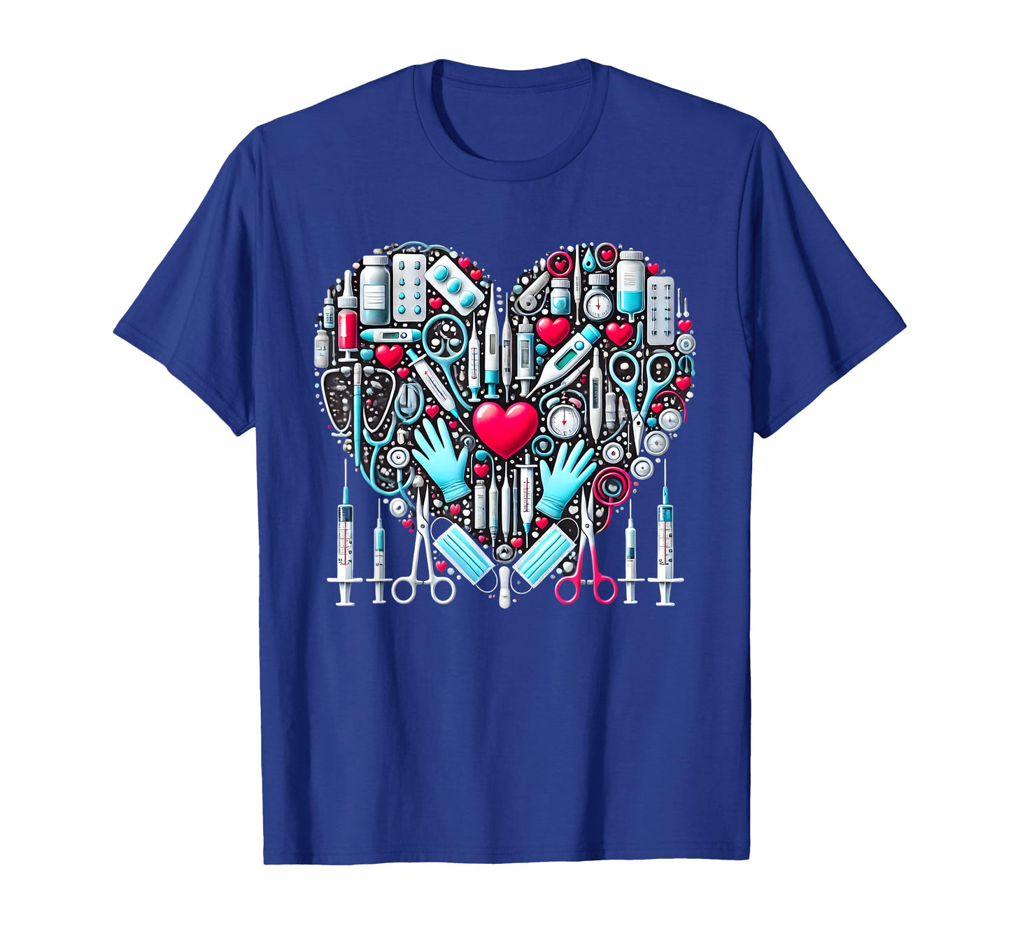 Nurse Valentines Day Heart Love Cute RN Nurse Graphic Women T-Shirt