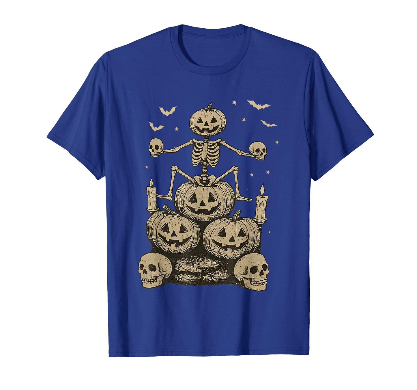 Skeleton Pumpkin Halloween 2025 T-Shirt