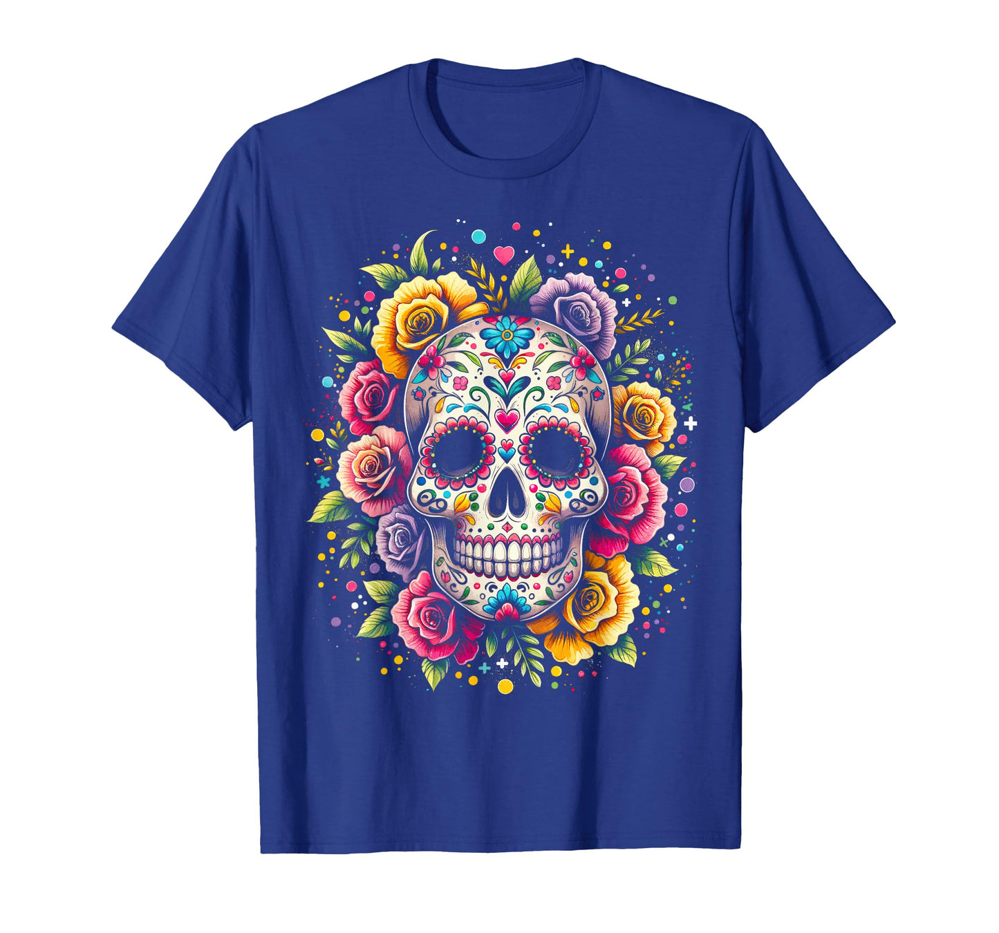 De Los Muertos Day of the Dead Sugar Skull Halloween Women T-Shirt