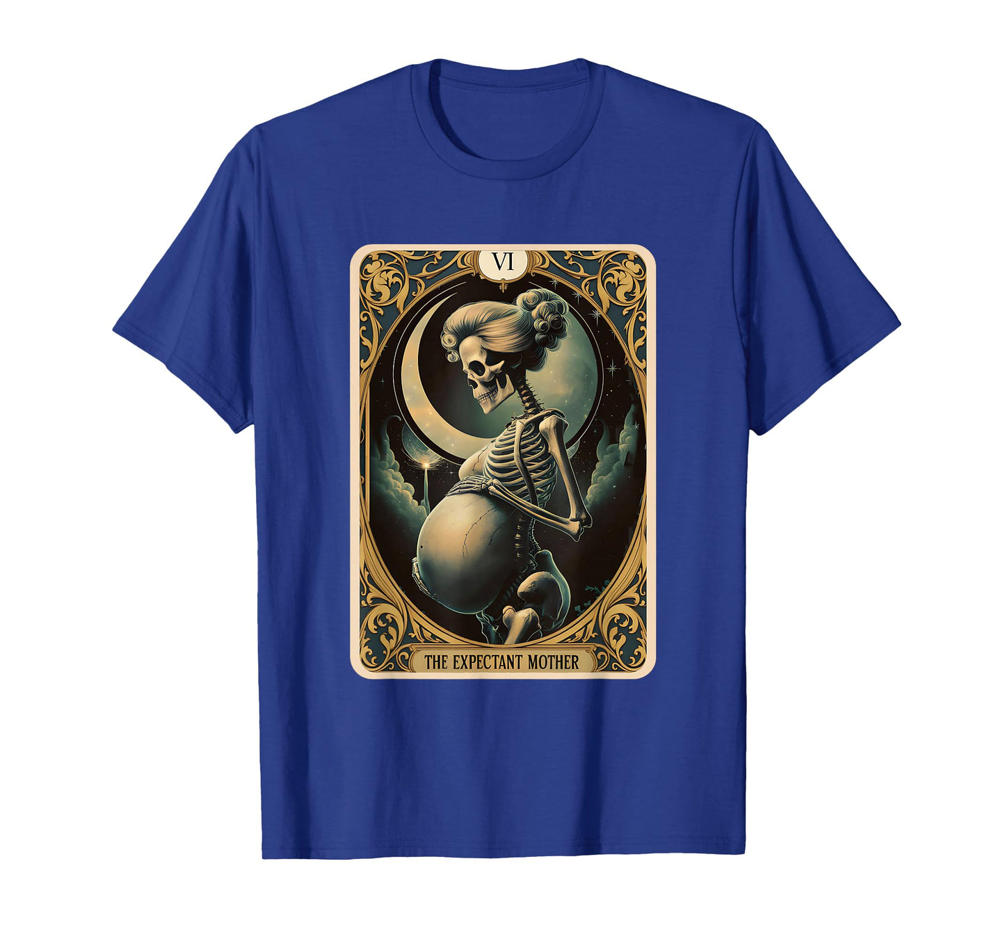 Skeleton Expectant Mother Tarot Card Pregnancy Announcement T-Shirt