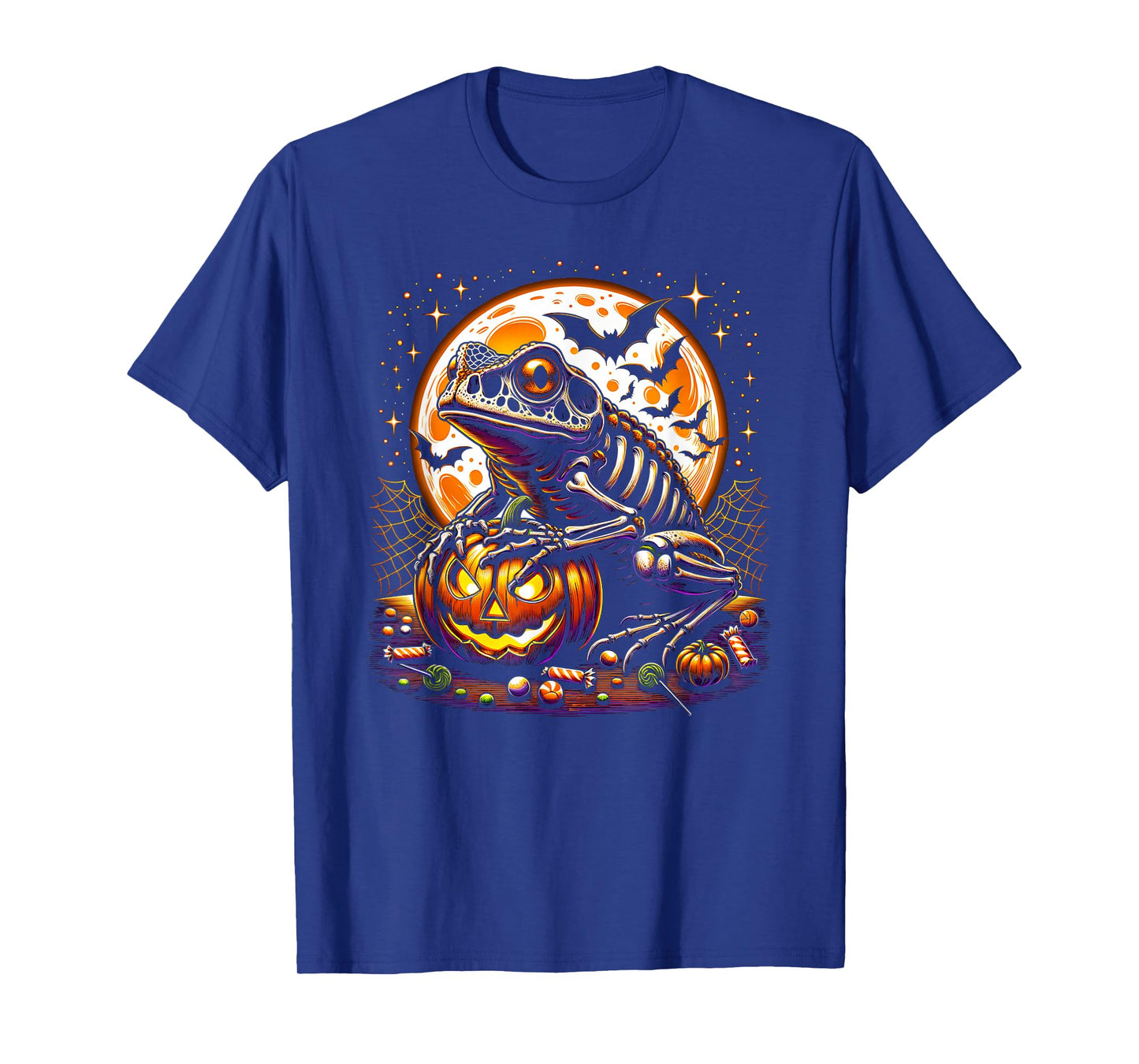 Halloween Skeleton Toad Frog Creepy Spooky Animal Graphic T-Shirt
