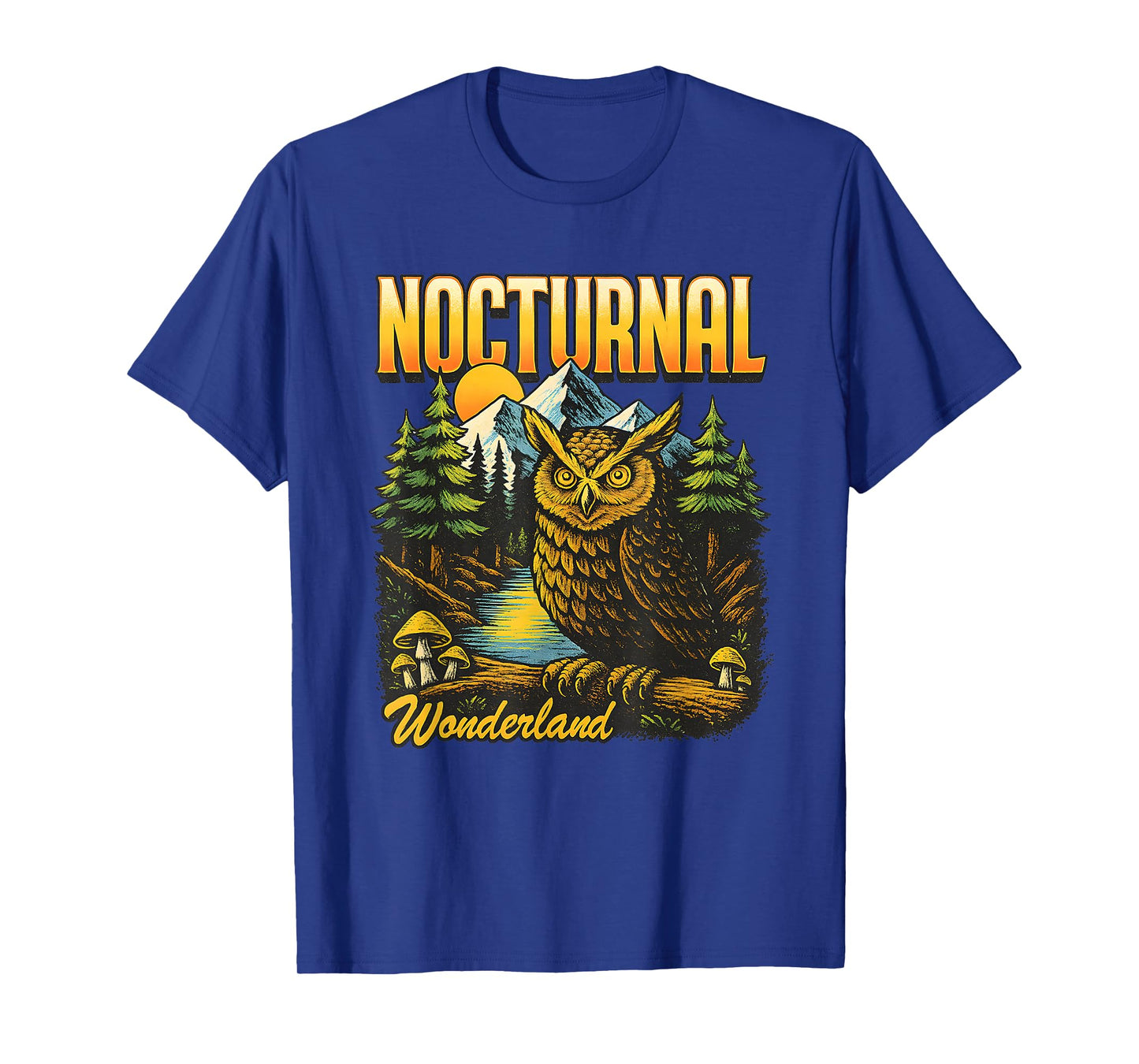 Nocturnal Wonderland Watcher Owl T-Shirt