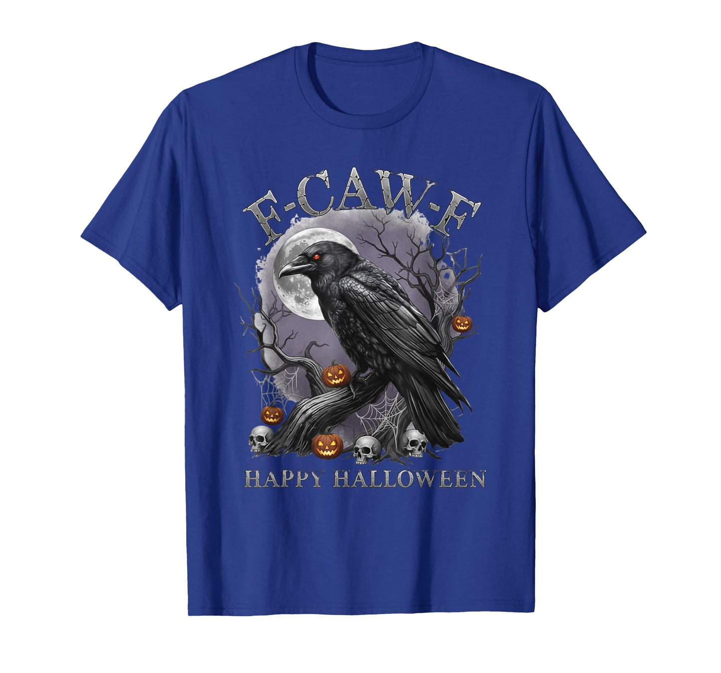 Chicken, F-Caw-F Funny Skeleton Bird Moon Gothic Adult Humor T-Shirt