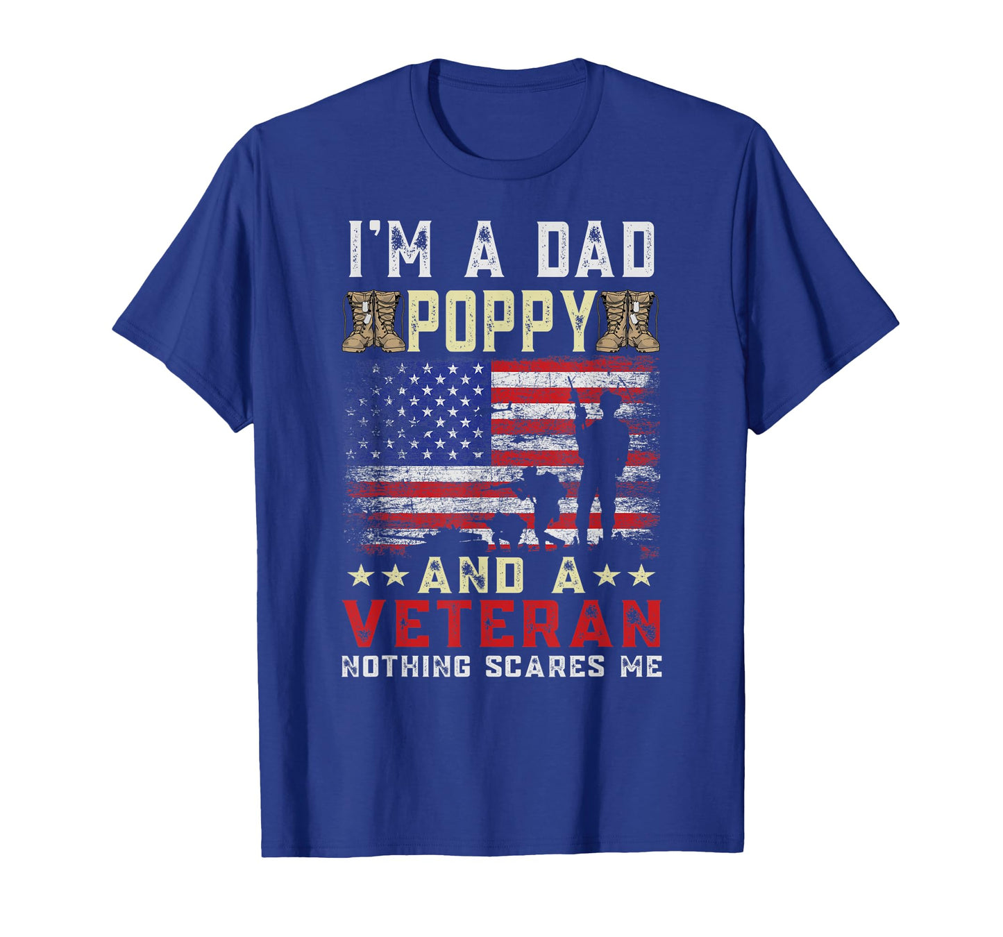 I'm A Dad Poppy and A Veteran American Flag Father's Day T-Shirt