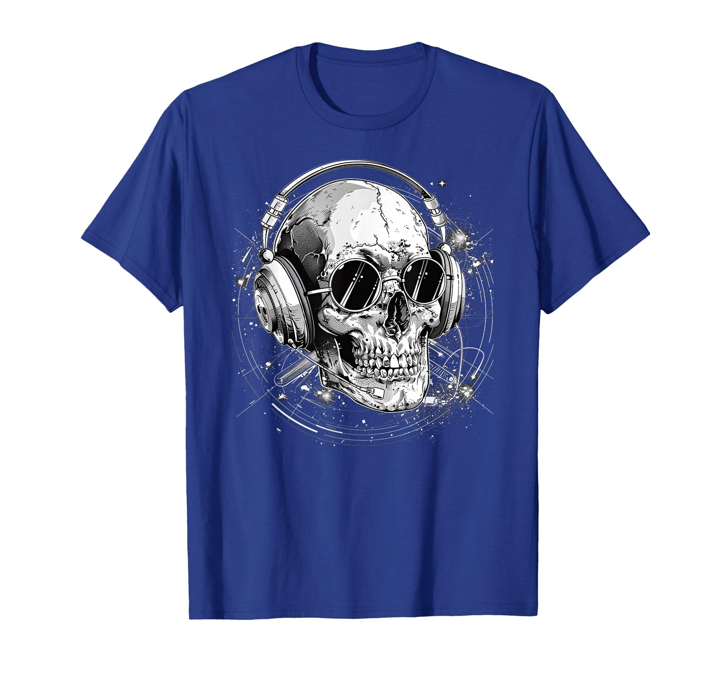 Skull with Headphones Music T-Shirt