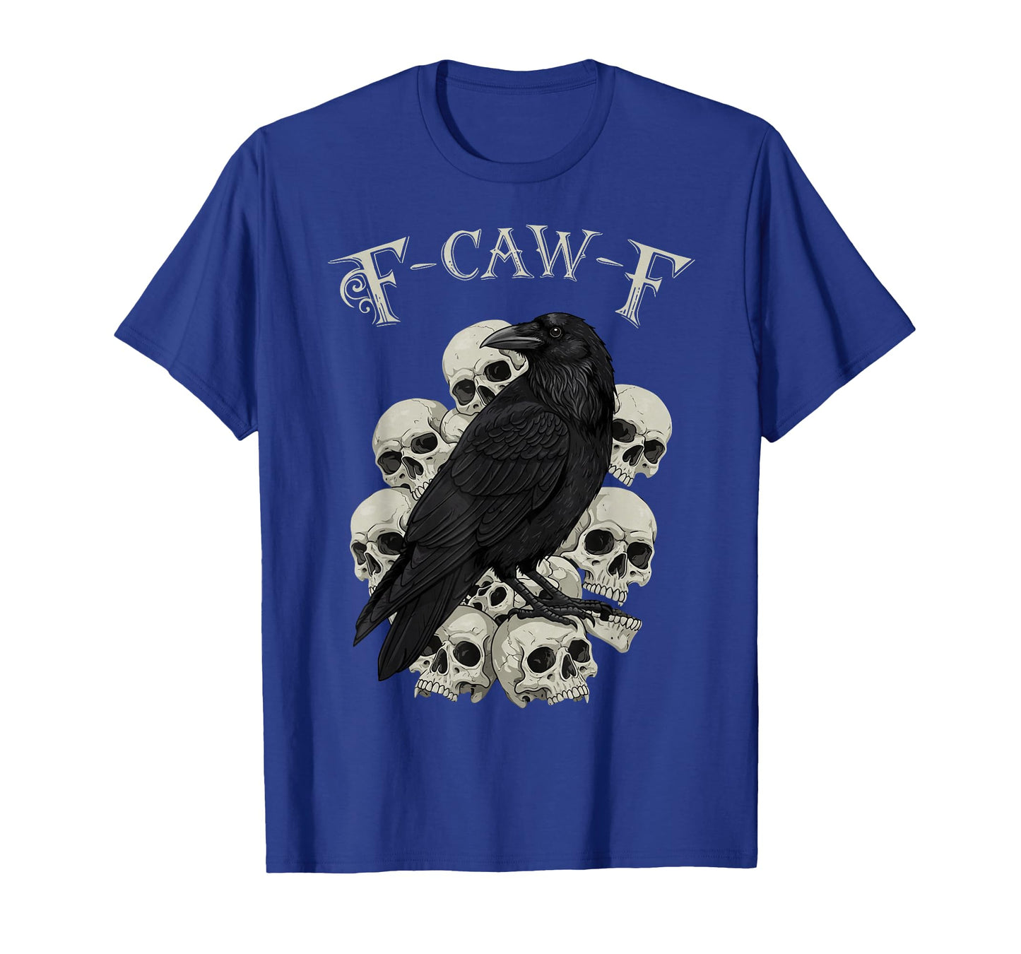 F-Caw-F Black Crow Funny Black Bird Moon Gothic Adult Humor T-Shirt
