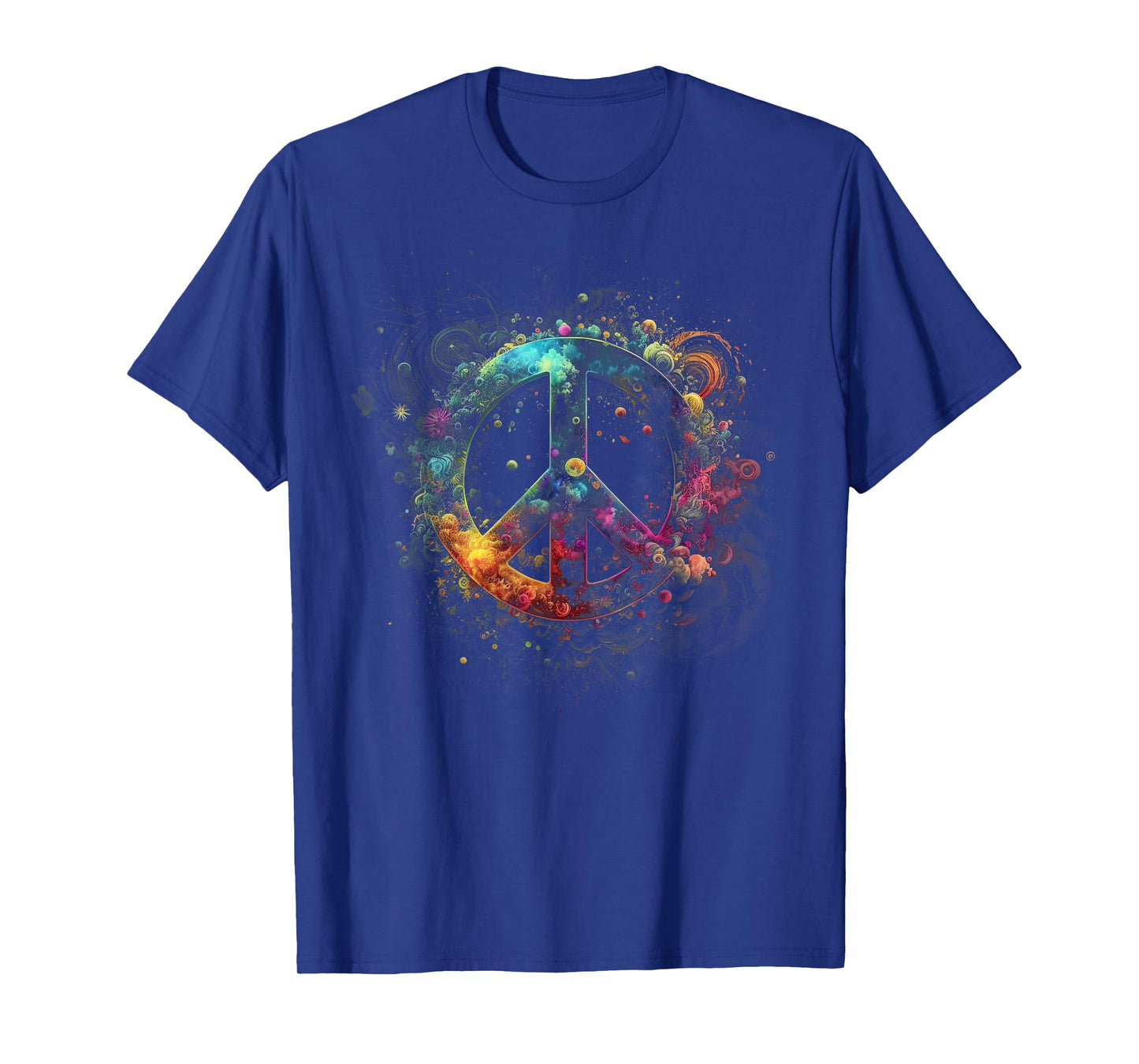 Peace sign of freedom hippie flower child space science T-Shirt