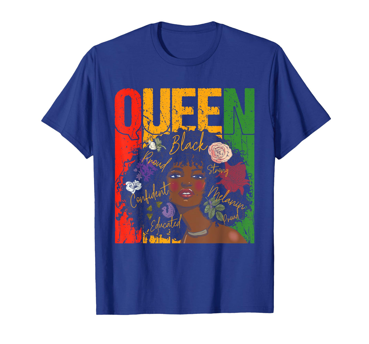 Juneteenth Black History Month Educated African Queen Womens T-Shirt