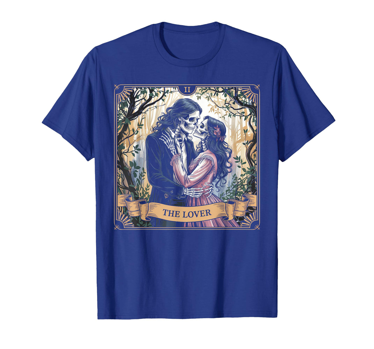 Gothic Skeleton and Lover Artwork T-Shirt