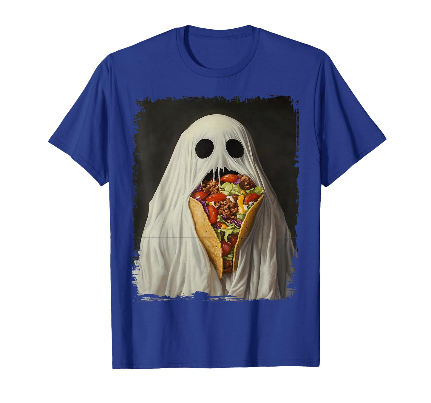 Funny Cute Spooky Ghost Eating Tacos Halloween Food Lovers T-Shirt
