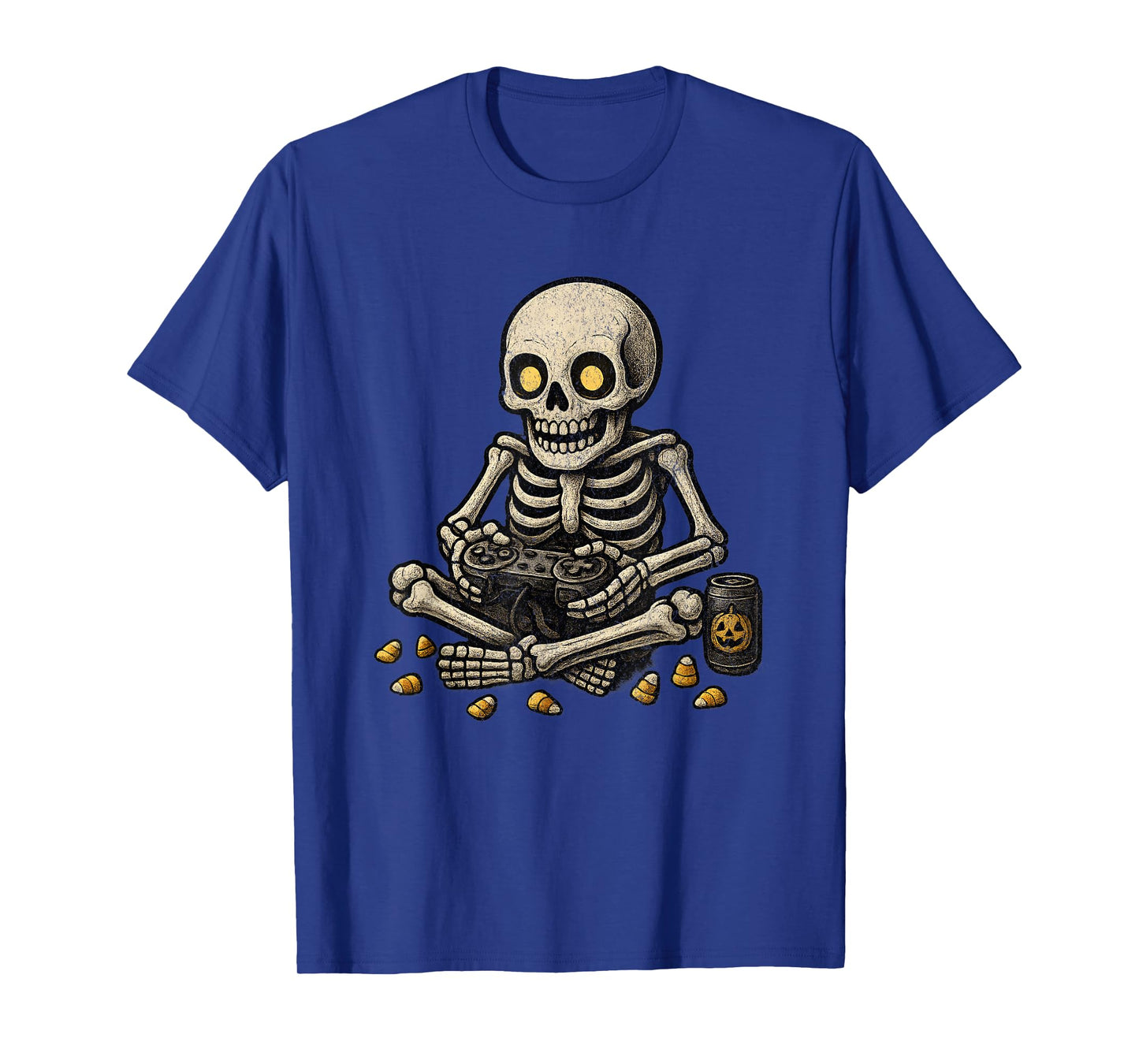 Halloween Skeleton Gamer Funny Video Game Boys Kids T-Shirt