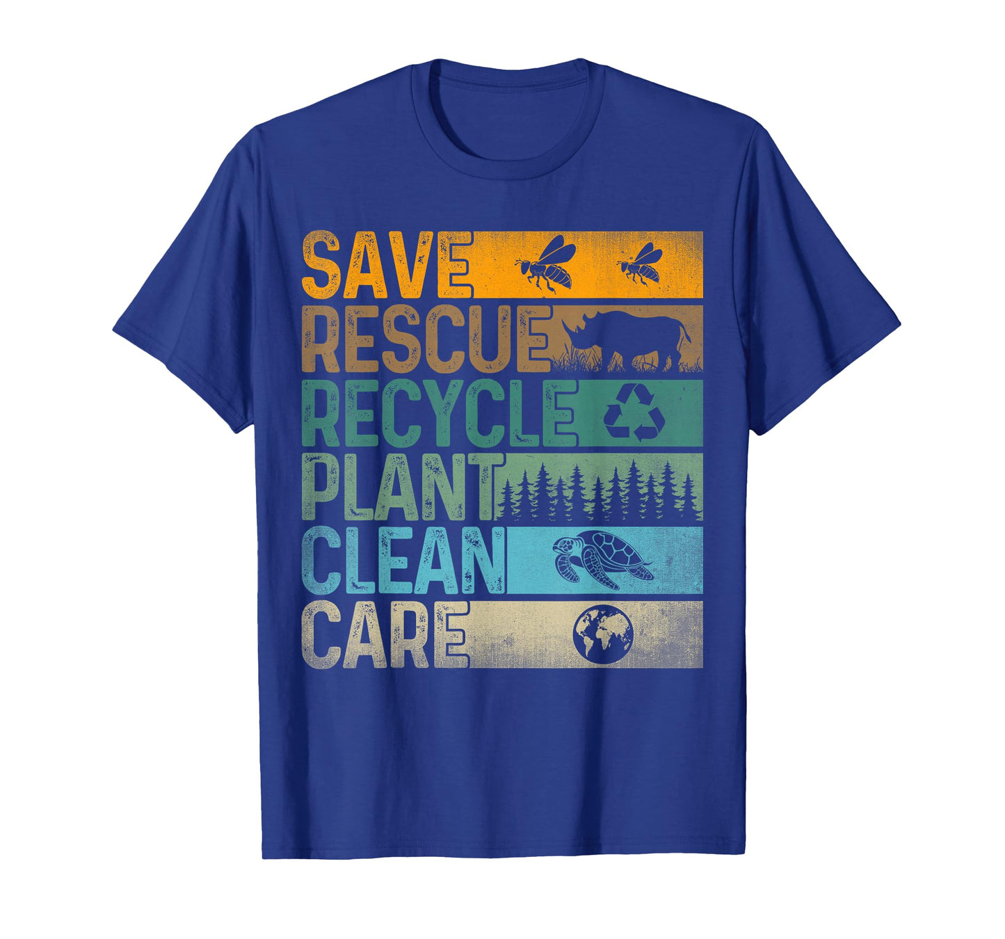 Save Bees Rescue Animals Recycle Plastic - Earth Day T-Shirt