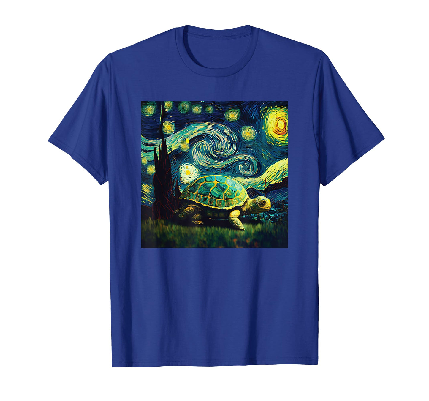 cute turtle painting for lover Van Gogh art Starry Night sky T-Shirt