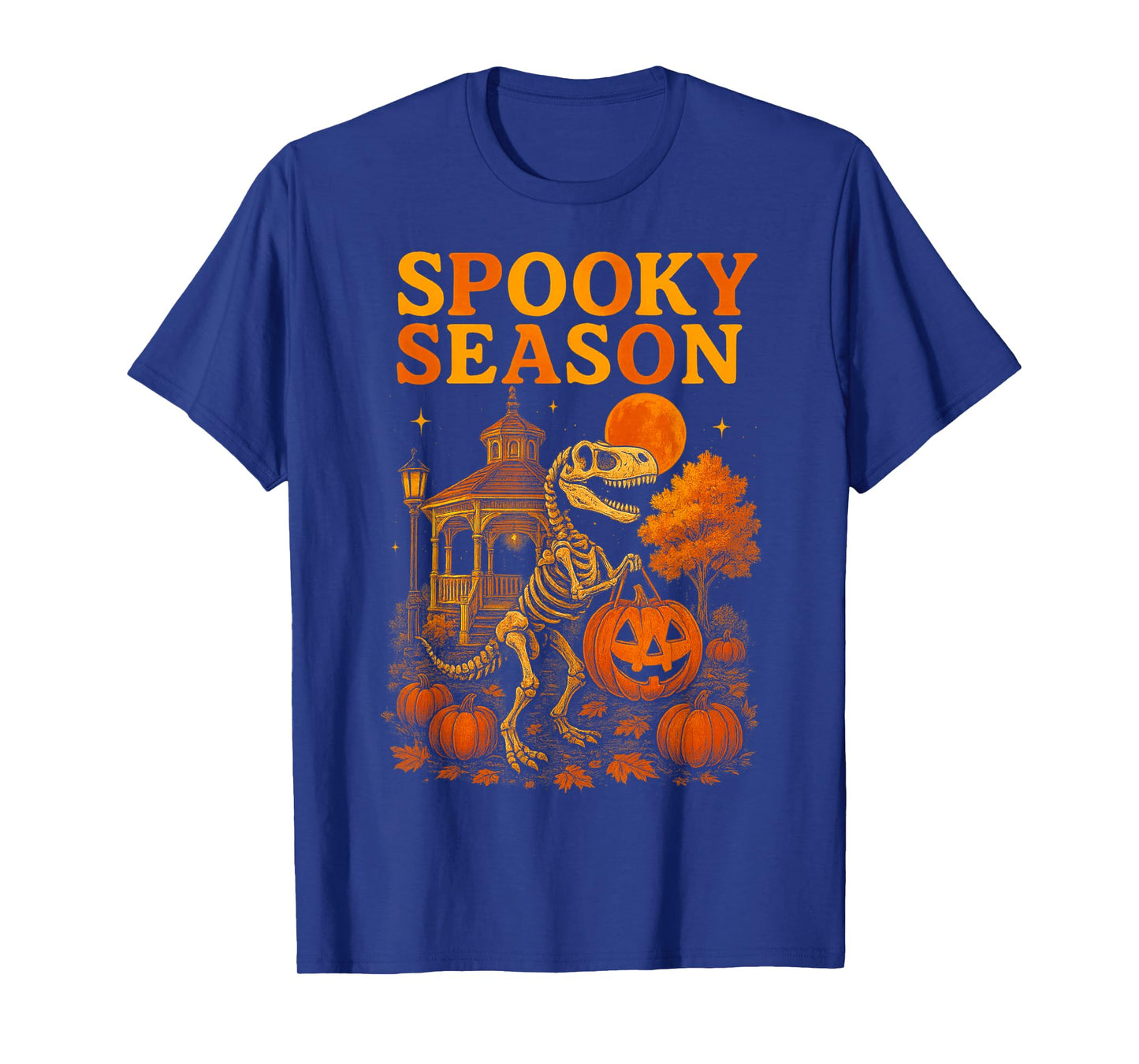 HUGvyn Dinosaur Spooky Halloween Gazebo T Rex Skeleton Kids T-Shirt