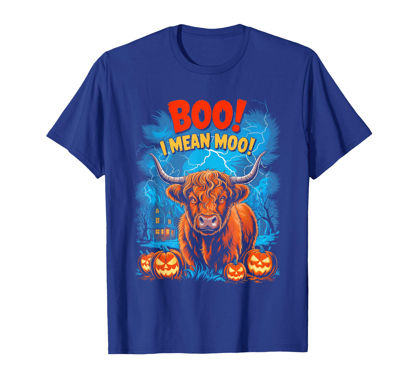 Boo! I Mean Moo Funny Cow Halloween T-Shirt