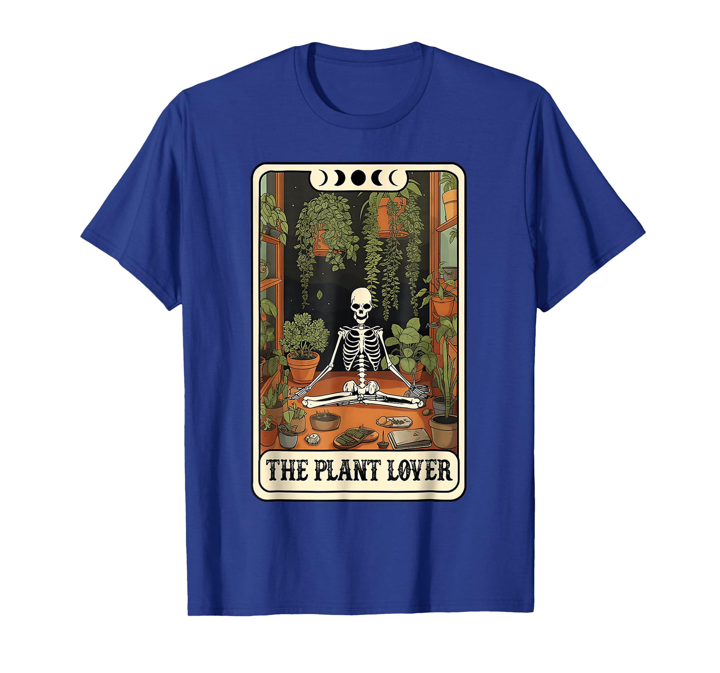 The Plant Lover Tarot Card Halloween Skeleton Stay Spooky T-Shirt
