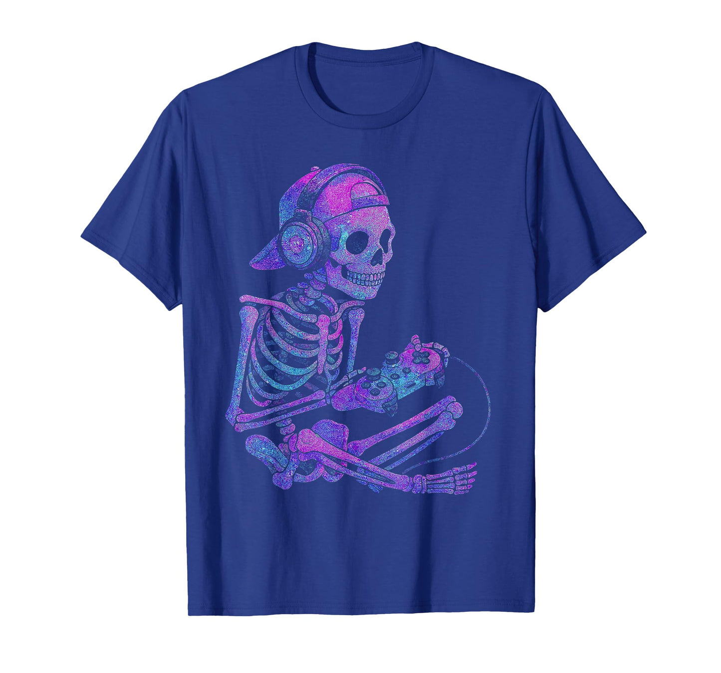 Halloween Colorful Skeleton Gamer Video Gaming Boys Men Kids T-Shirt