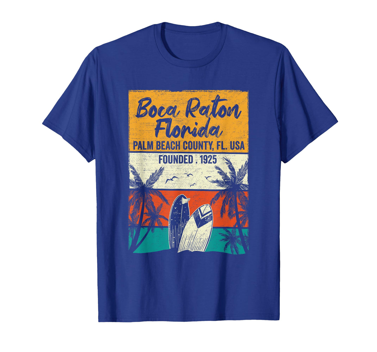 Retro Boca Raton FL Vintage Florida Men Women Kids T-Shirt