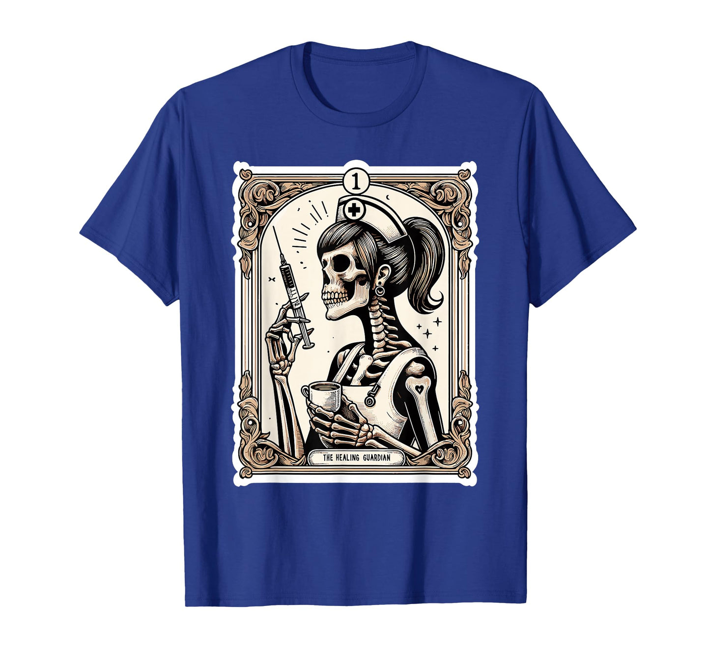 Skeleton Medical Nurse Tarot Gothic Healing Coffee T-Shirt