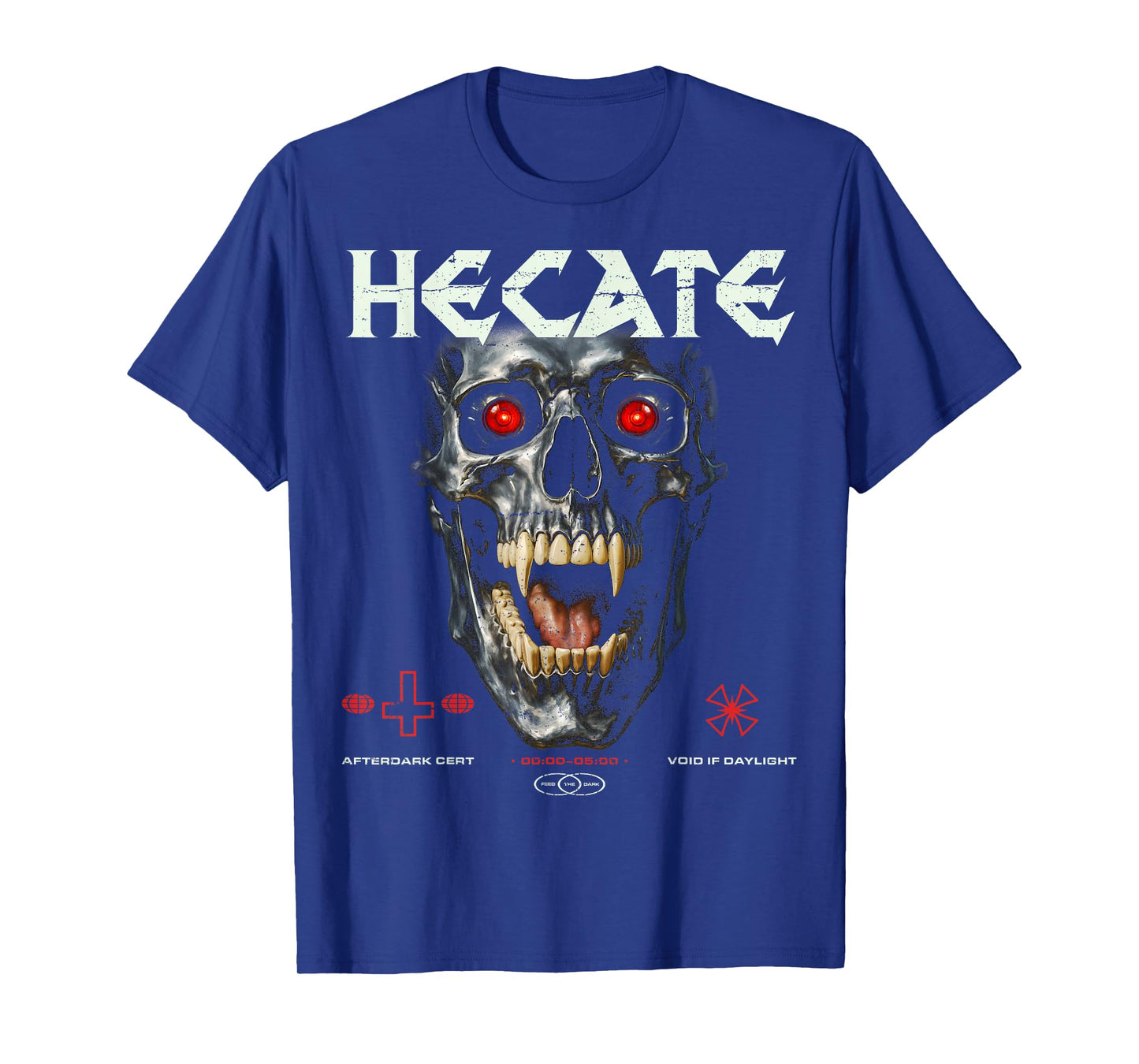 Skeleton Vampire Vintage Streetwear Urban Hip Hop Metal Y2K T-Shirt