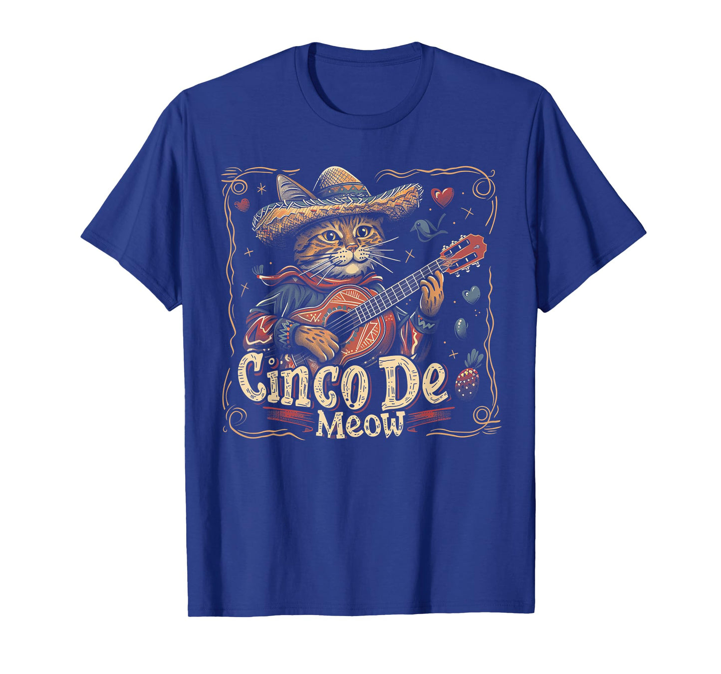 Cat - Cinco De Meow Mayo Mexican Fiesta Men Women Boys Girls T-Shirt