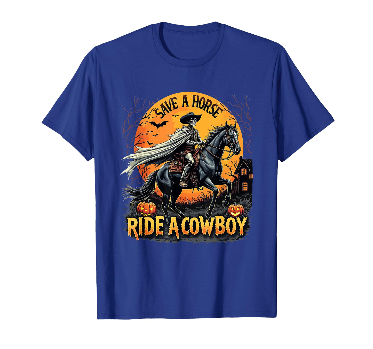 Ride A Cowboy Halloween Skeleton T-Shirt
