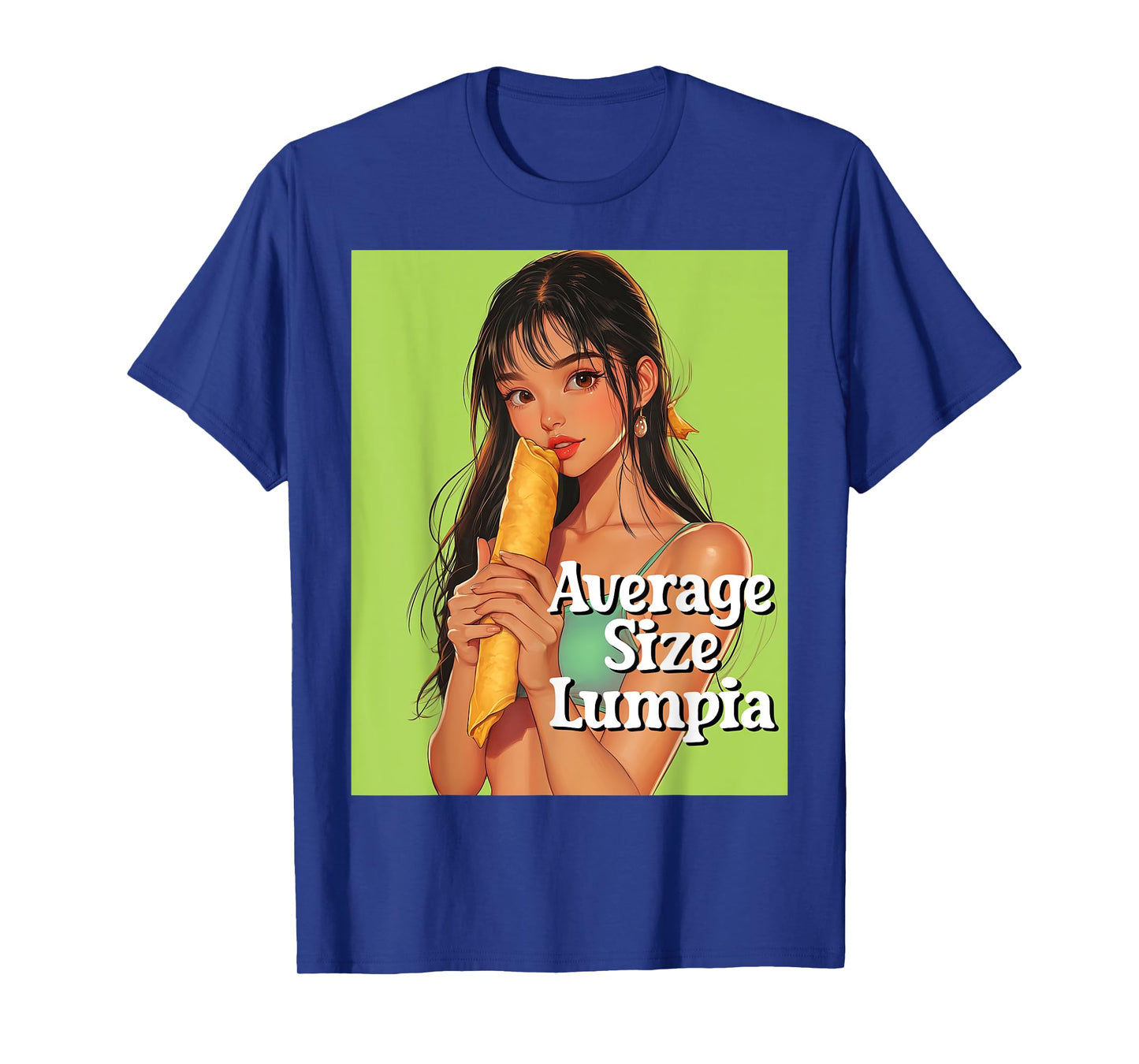 Makati T. T. Co. Average Size Lumpia Design Unisex-Adults Black T-Shirt